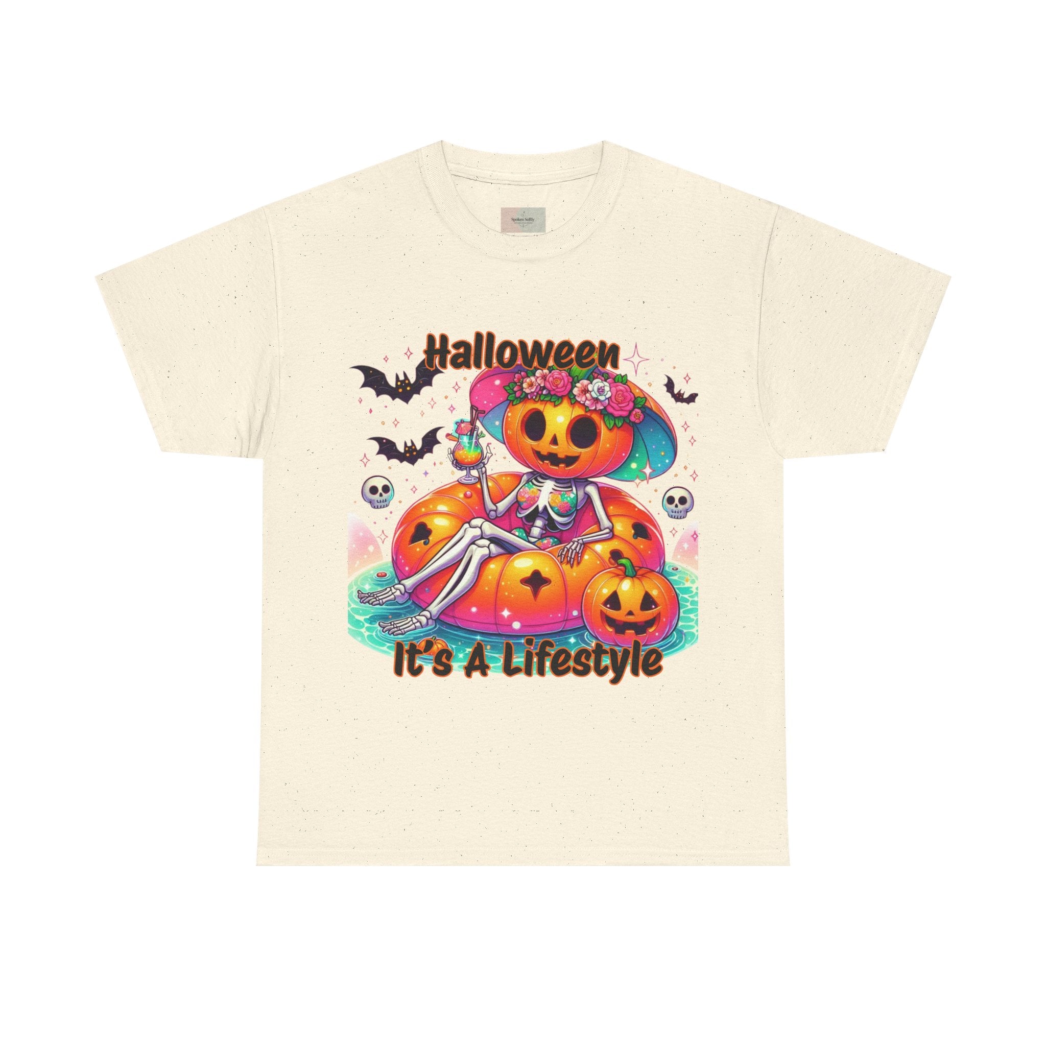 Halloween Lifestyle Unisex Heavy Cotton Tee, Spooky T-Shirt, Halloween Apparel, Festive Gift, Seasonal Wear