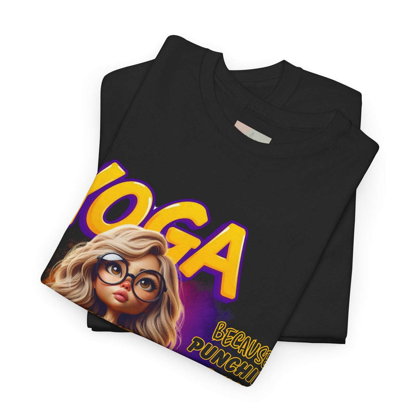 Yoga Humor Unisex Heavy Cotton Tee - Funny Yoga Shirt for Yoga Lovers, Gift for Fitness Fans, Relaxation Tee, Motivational Apparel, [...]