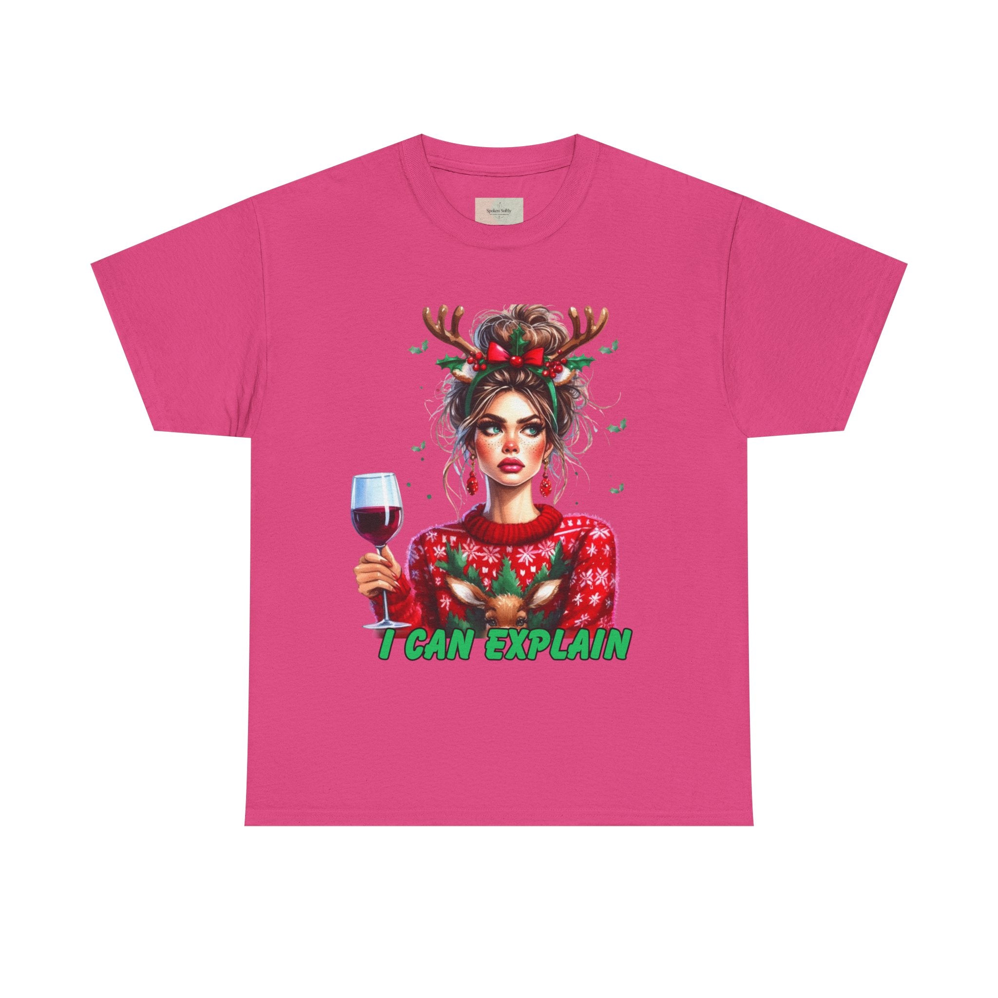Festive Christmas Tee, I Can Explain Seasonal Top, Holiday Apparel, Unisex Holiday Shirt, Funny Christmas Outfit