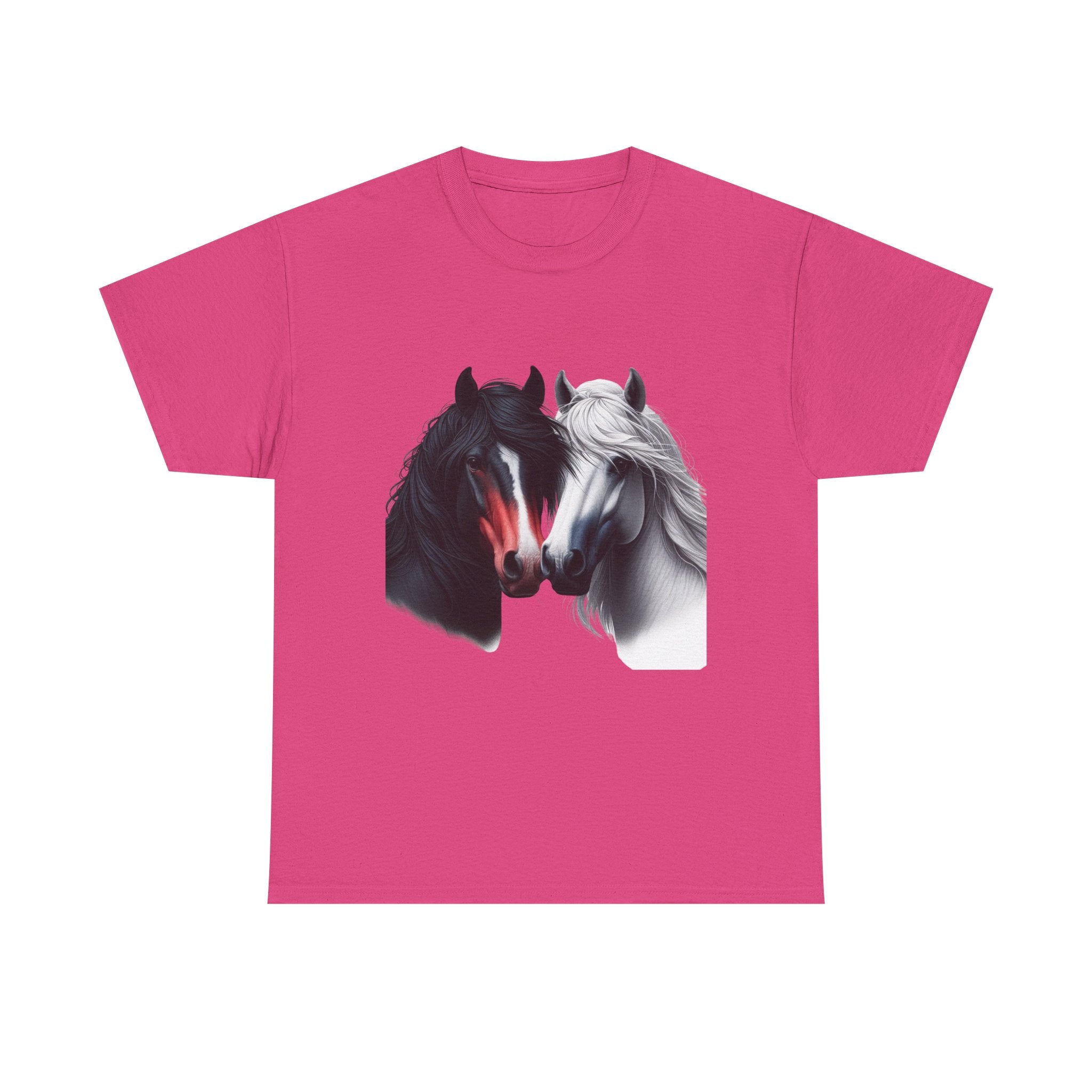 Black and White Horse Graphic Tee, Unisex T-Shirt, Equestrian Gift, Casual Wear, Horse Lover Apparel, Horse-Themed T-Shirt