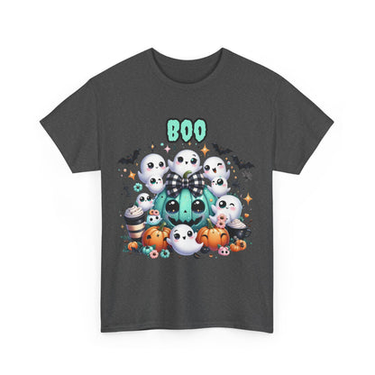 Halloween Boo Tee, Fun Spooky T-Shirt, Unisex Heavy Cotton, Cute Halloween Apparel, Ghost & Pumpkin Shirt, Seasonal Gift Idea