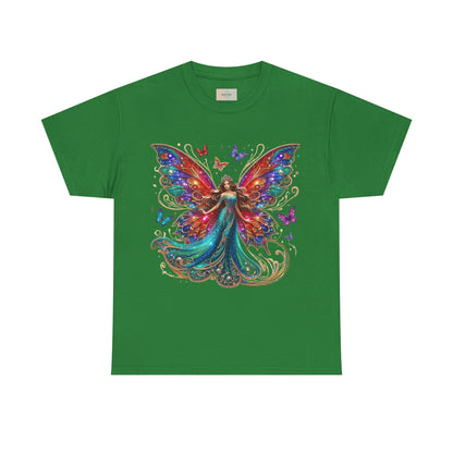 Fantasy Fairy Unisex Heavy Cotton Tee - Enchanting Artwork for Nature Lovers, Magical Gift, Boho Style, Summer Fashion, Unique Tee
