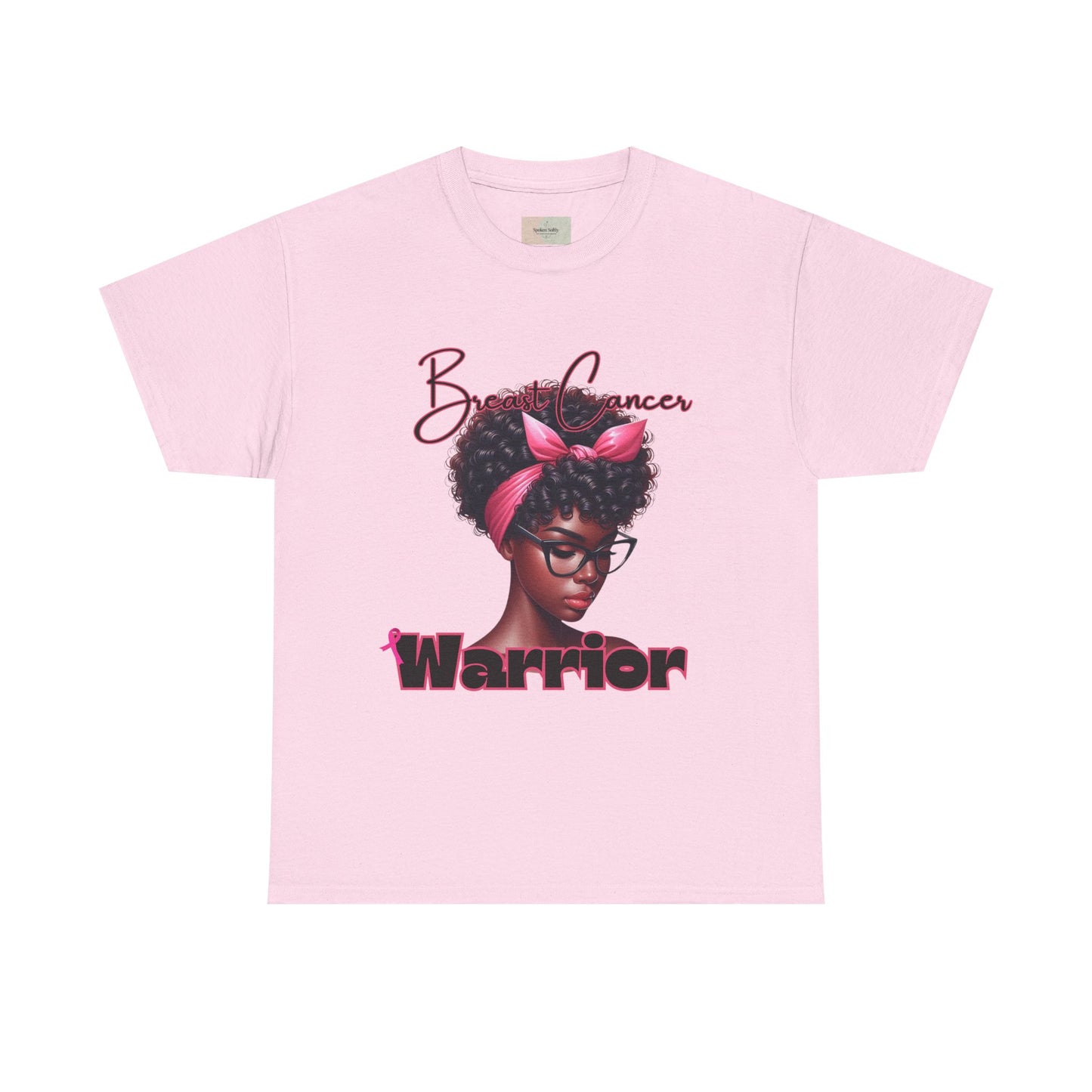 Pink Warrior Breast Cancer Unisex Heavy Cotton Tee, Awareness Shirt, Gift for Survivors, Support Merchandise, Inspirational Apparel