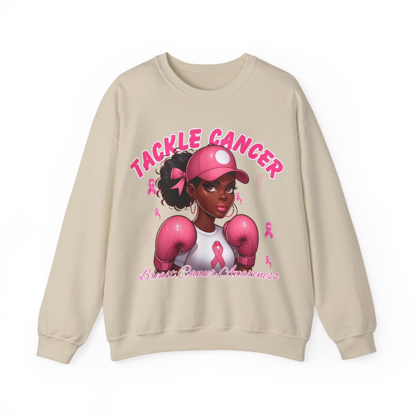 Awareness Sweatshirt - Tackle Cancer Crewneck, Unisex Pink Awareness Pullover, Breast Cancer Support Gift, Cozy Charity Apparel,