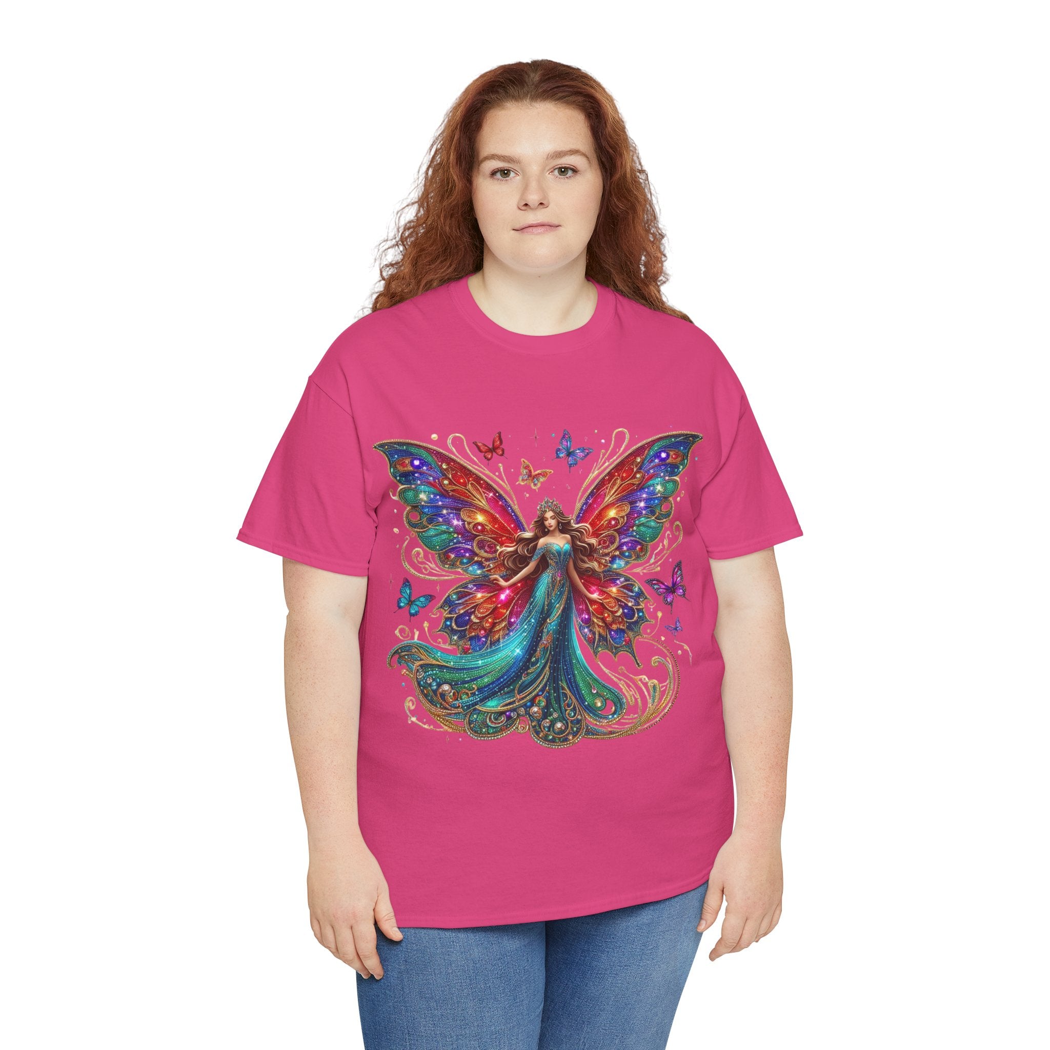 Fantasy Fairy Unisex Heavy Cotton Tee - Enchanting Artwork for Nature Lovers, Magical Gift, Boho Style, Summer Fashion, Unique Tee