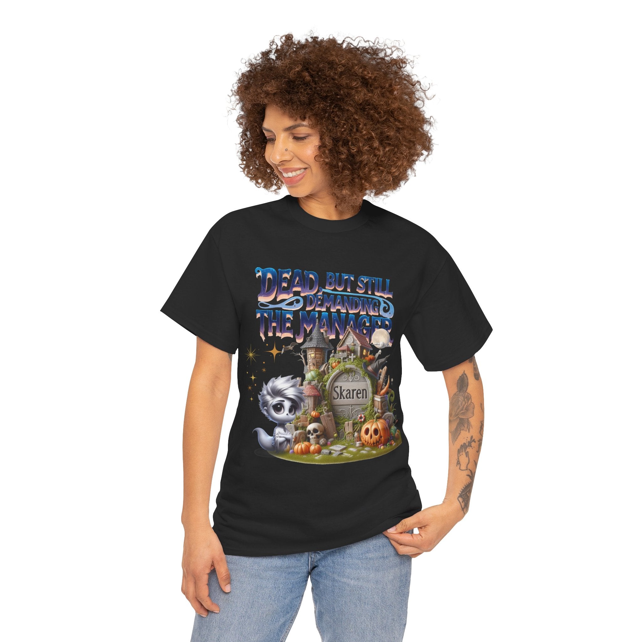 Halloween Demand Manager Tee - Funny Unisex Cotton Shirt, Gift for Karen Lovers, Spooky Season Apparel, Party T-Shirt, Humor Top