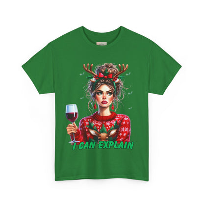 Festive Christmas Tee, I Can Explain Seasonal Top, Holiday Apparel, Unisex Holiday Shirt, Funny Christmas Outfit
