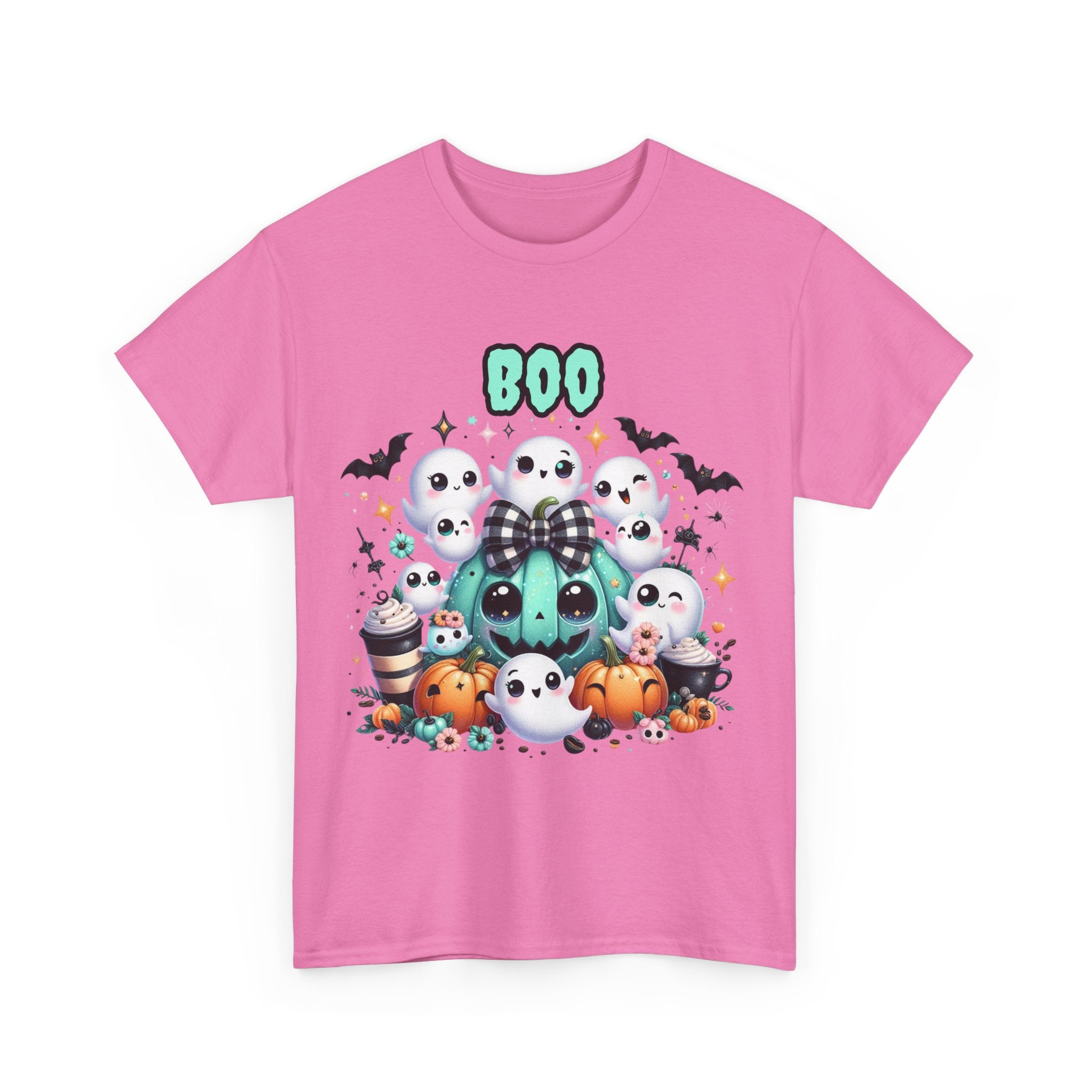 Halloween Boo Tee, Fun Spooky T-Shirt, Unisex Heavy Cotton, Cute Halloween Apparel, Ghost & Pumpkin Shirt, Seasonal Gift Idea