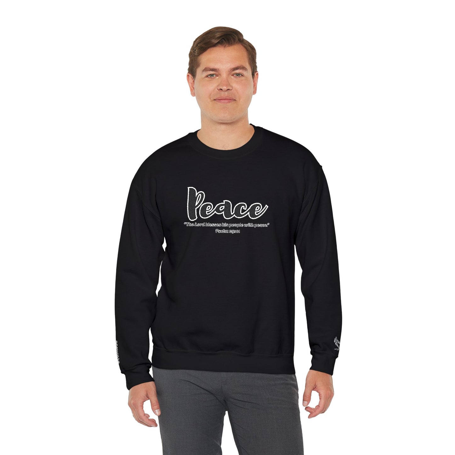 Peaceful Psalm Sweatshirt – Christian Crewneck for Spiritual Growth, Faith-Inspired Unisex Pullover, Cozy Inspirational Apparel, Gift for Believers