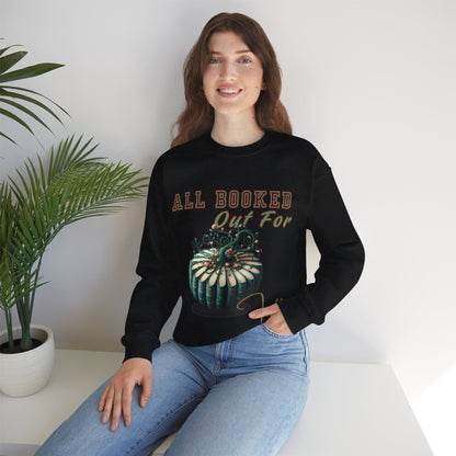 Fall-themed Crewneck Sweatshirt, Cozy Fall Fashion, Pumpkin Design, Perfect for Autumn, Unisex Sweatshirt, Book Lover Gift