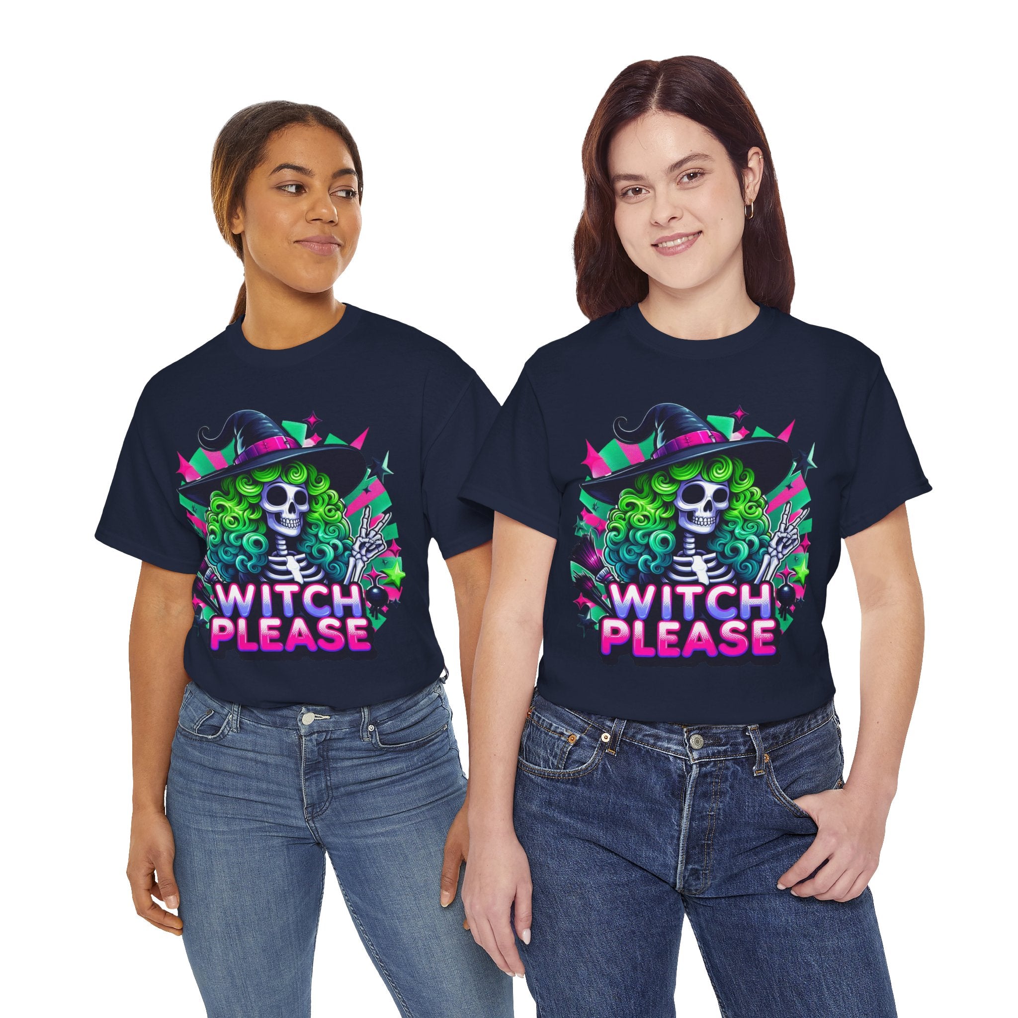 Witch Please Unisex Heavy Cotton Tee, Halloween Shirt, Spooky T-shirt, Unique Gift for Witches, Witchy Apparel