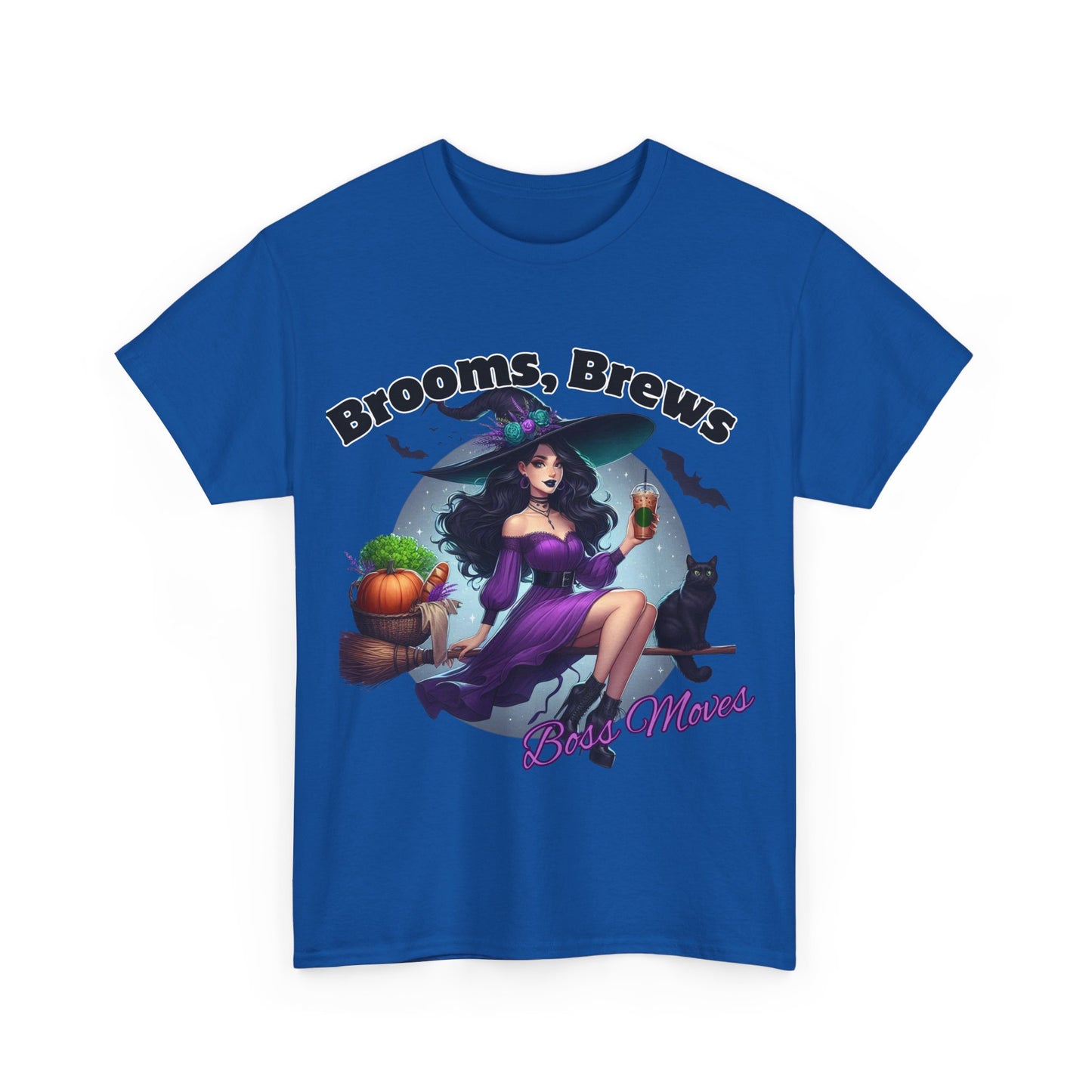 Brooms & Brews Halloween Tee, Unisex Shirt, Witch Craft Tee, Autumn Apparel, Spooky Season Outfit