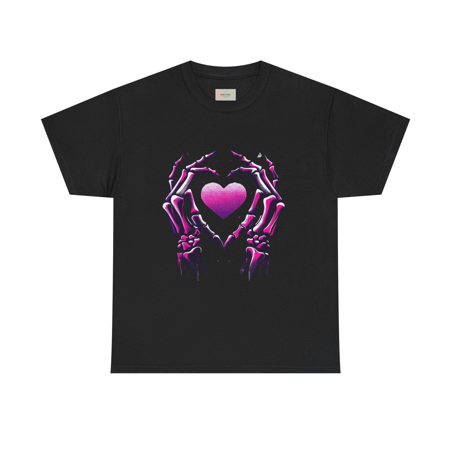 Skeleton Hands Heart Unisex Tee | Halloween Shirt, Gift for Gothic Lovers, Alternative Fashion, Casual Wear, Unique Graphic Tee