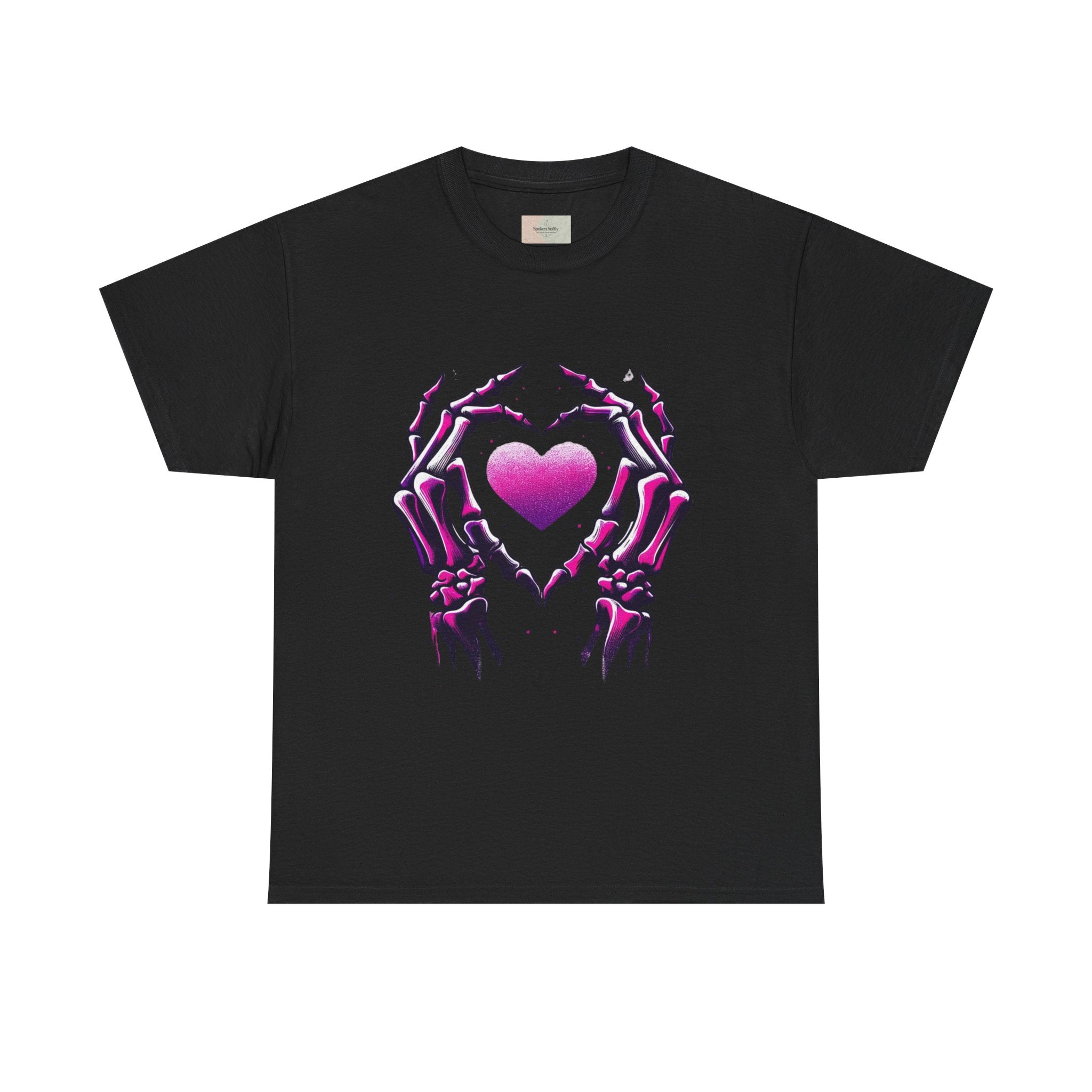 Skeleton Hands Heart Unisex Tee | Halloween Shirt, Gift for Gothic Lovers, Alternative Fashion, Casual Wear, Unique Graphic Tee
