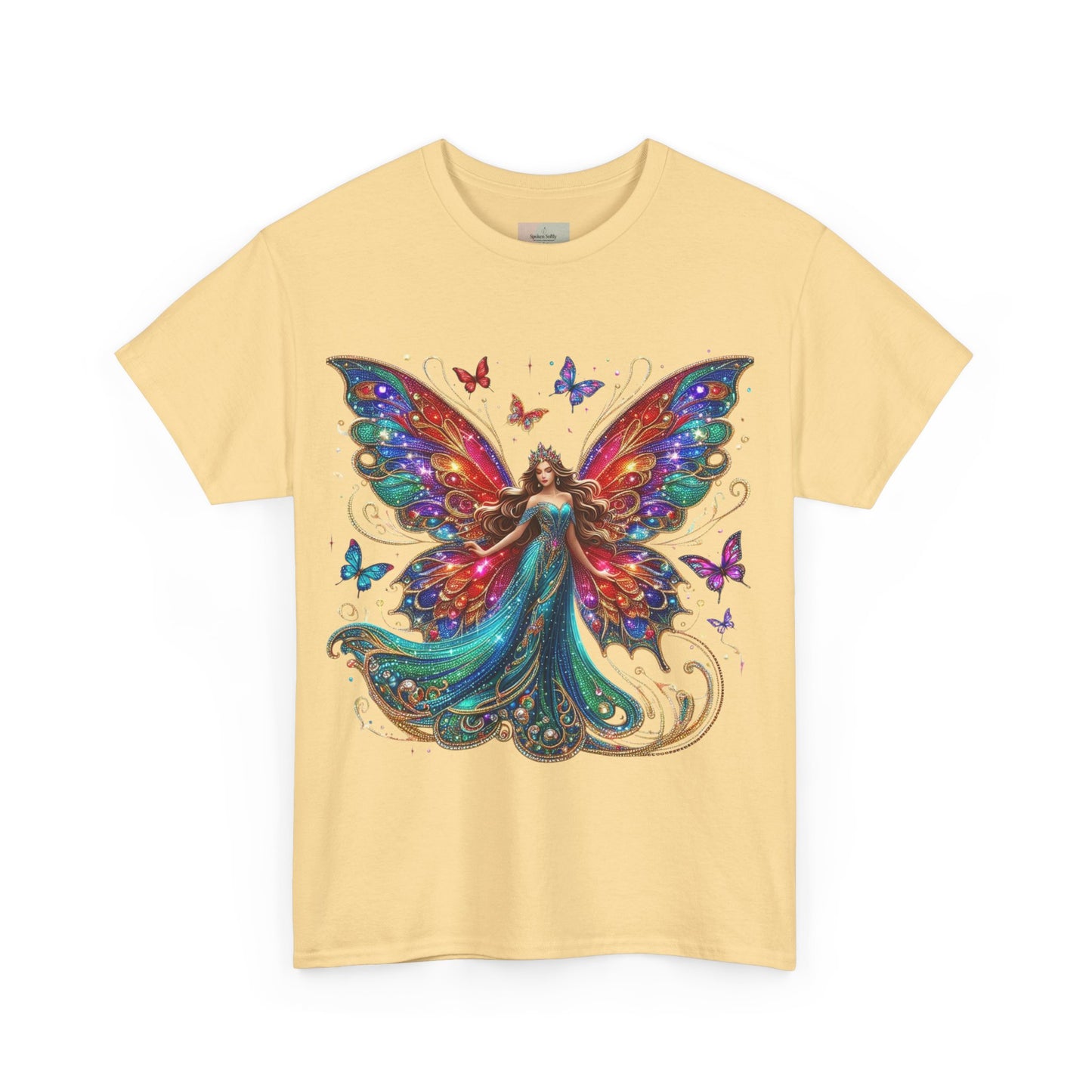 Fantasy Fairy Unisex Heavy Cotton Tee - Enchanting Artwork for Nature Lovers, Magical Gift, Boho Style, Summer Fashion, Unique Tee