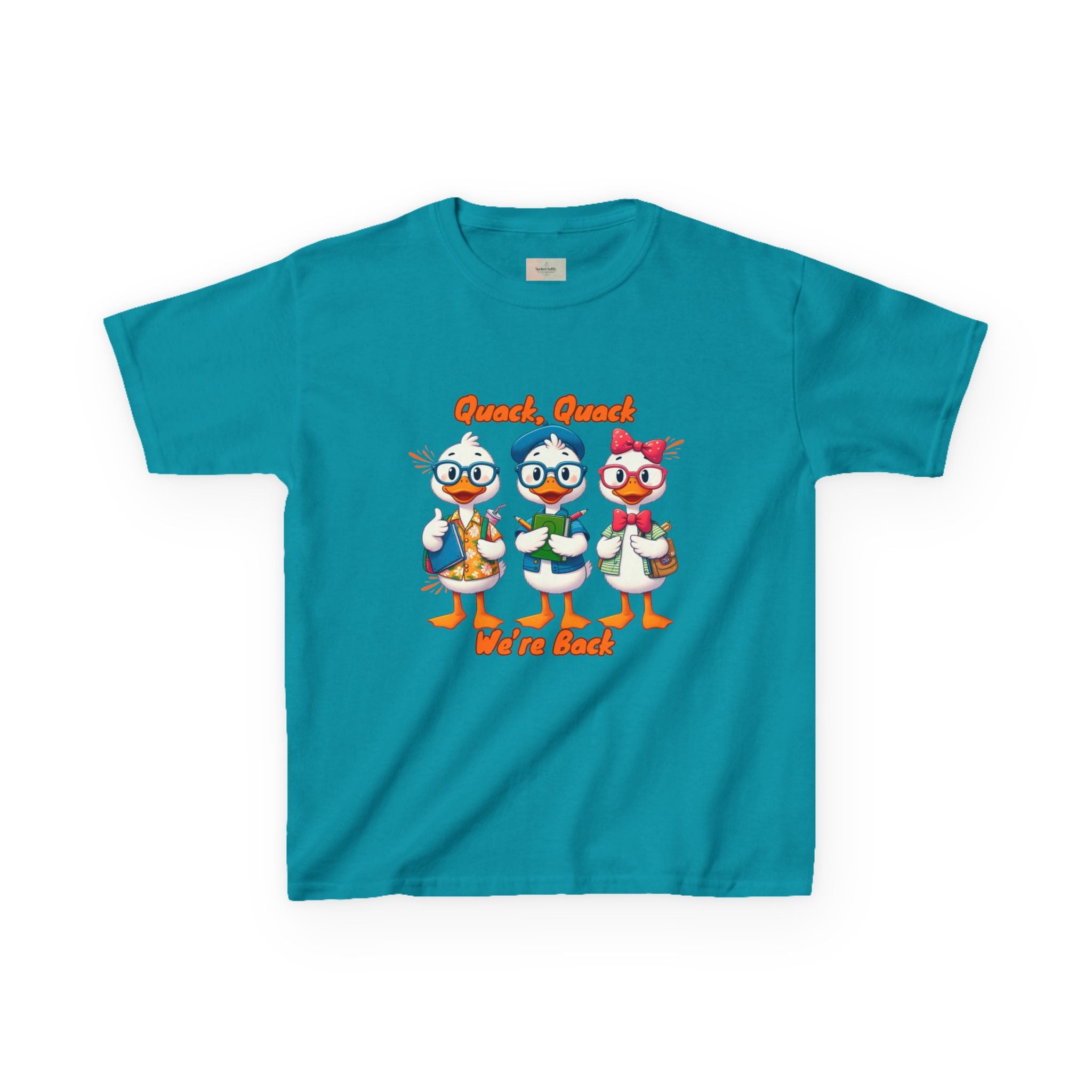Kids Quack Quack Tee, Fun Back To School Shirt, Duck Graphic Tee, Gift for Children, Playful Kids Apparel