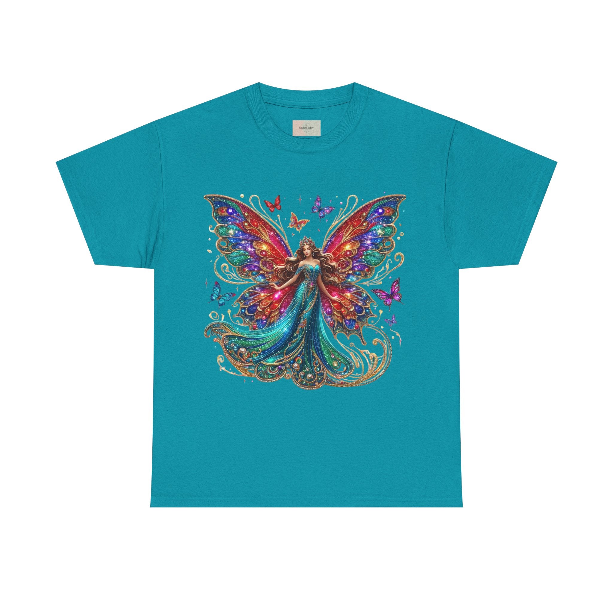 Fantasy Fairy Unisex Heavy Cotton Tee - Enchanting Artwork for Nature Lovers, Magical Gift, Boho Style, Summer Fashion, Unique Tee