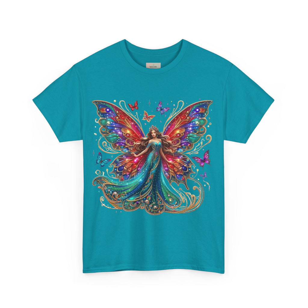 Fantasy Fairy Unisex Heavy Cotton Tee - Enchanting Artwork for Nature Lovers, Magical Gift, Boho Style, Summer Fashion, Unique Tee