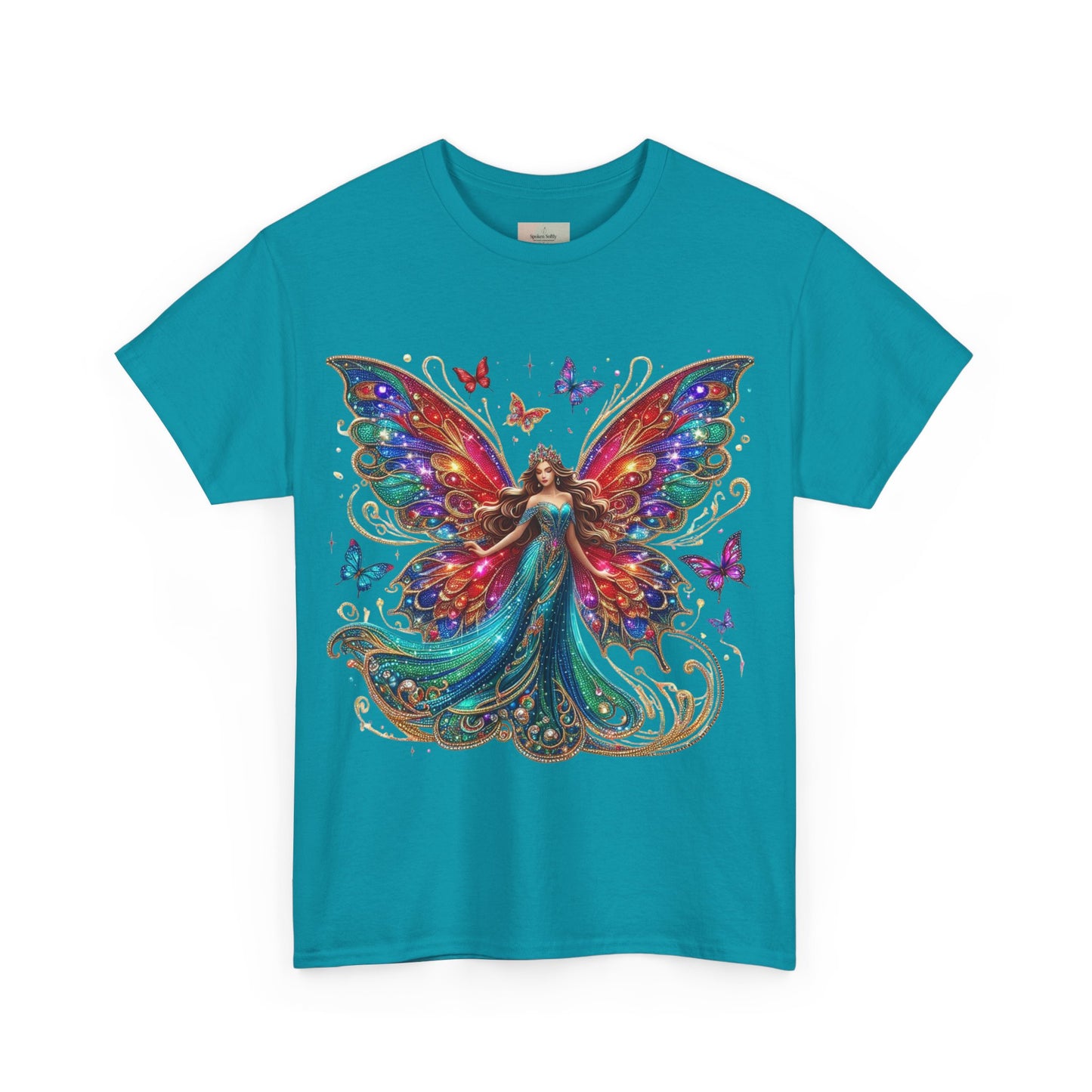 Fantasy Fairy Unisex Heavy Cotton Tee - Enchanting Artwork for Nature Lovers, Magical Gift, Boho Style, Summer Fashion, Unique Tee