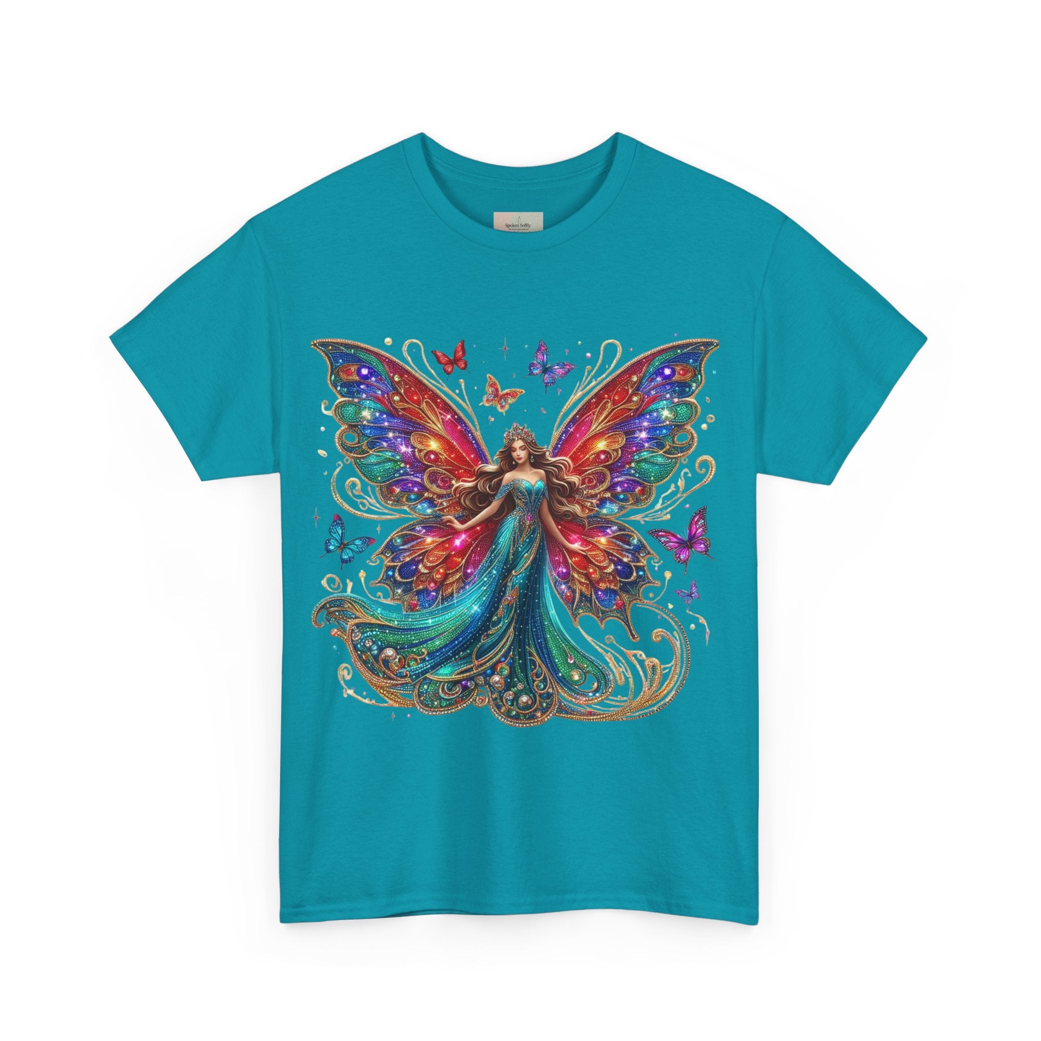 Fantasy Fairy Unisex Heavy Cotton Tee - Enchanting Artwork for Nature Lovers, Magical Gift, Boho Style, Summer Fashion, Unique Tee