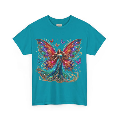 Fantasy Fairy Unisex Heavy Cotton Tee - Enchanting Artwork for Nature Lovers, Magical Gift, Boho Style, Summer Fashion, Unique Tee