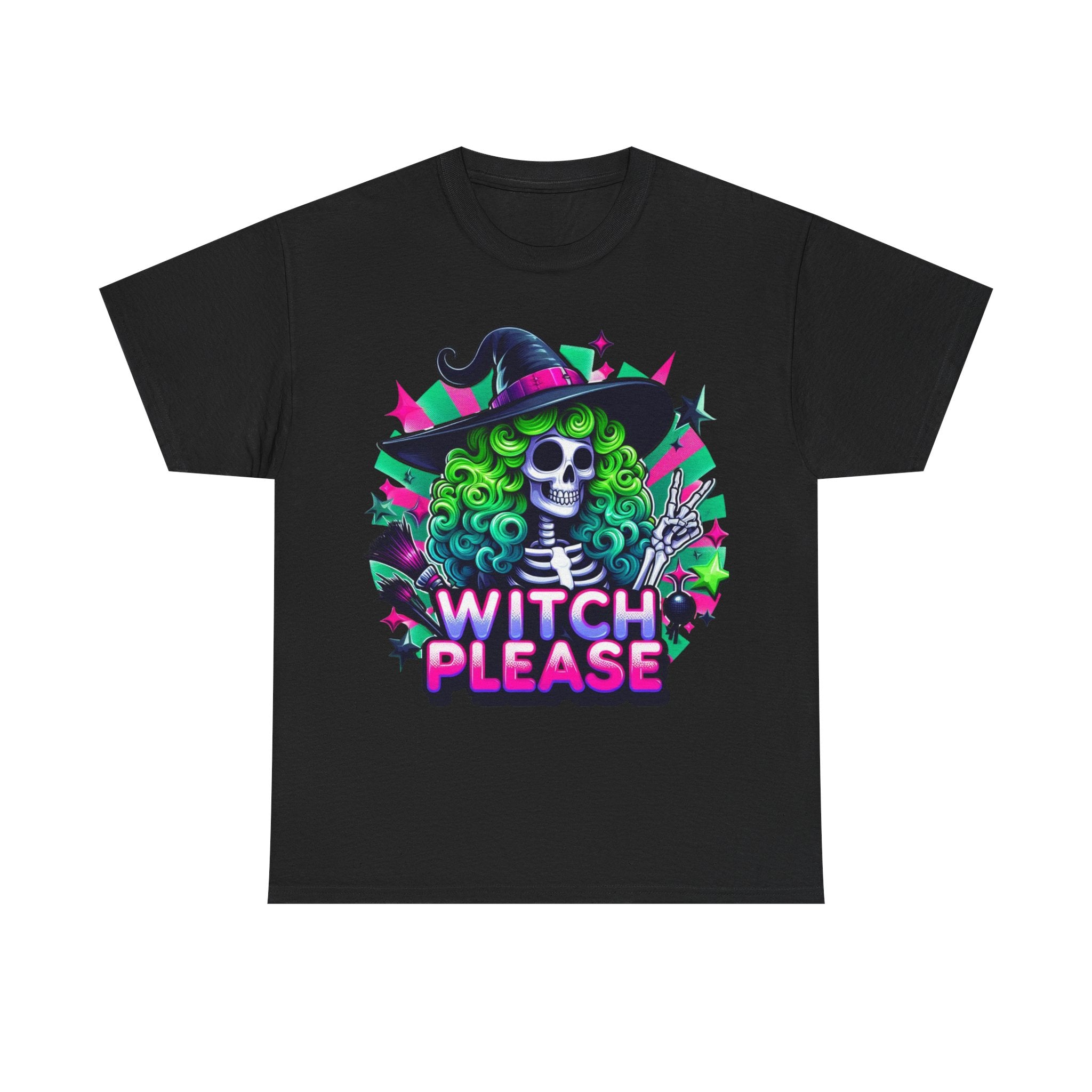 Witch Please Unisex Heavy Cotton Tee, Halloween Shirt, Spooky T-shirt, Unique Gift for Witches, Witchy Apparel