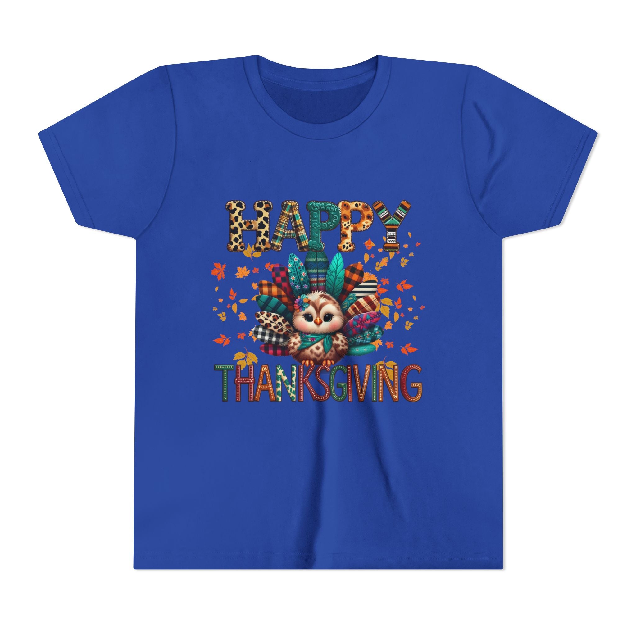 Thanksgiving Turkey Youth Tee, Kids Holiday Shirt, Autumn Graphic Tee, Family Thanksgiving Outfit, Cute Fall Apparel