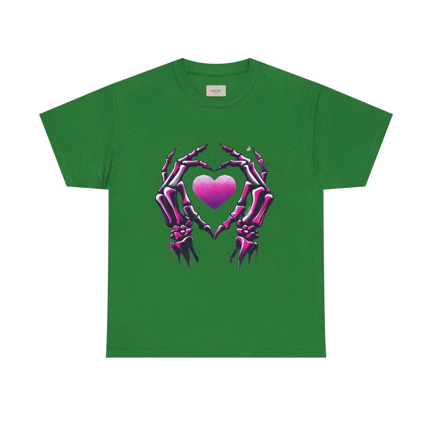Skeleton Hands Heart Unisex Tee | Halloween Shirt, Gift for Gothic Lovers, Alternative Fashion, Casual Wear, Unique Graphic Tee