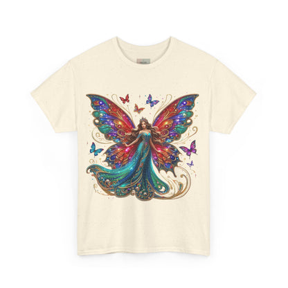 Fantasy Fairy Unisex Heavy Cotton Tee - Enchanting Artwork for Nature Lovers, Magical Gift, Boho Style, Summer Fashion, Unique Tee