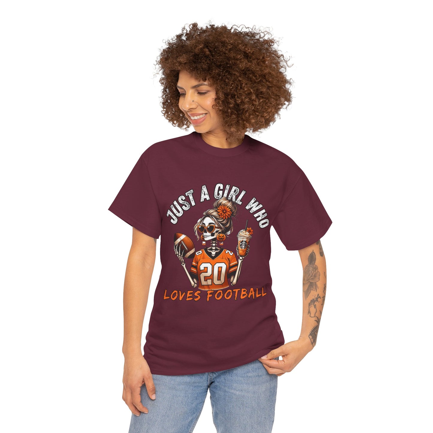 Just a Girl Who Loves Football Unisex Tee, Casual Sports T-Shirt, Football Fan Gift, Game Day Apparel, Fall Sports Top