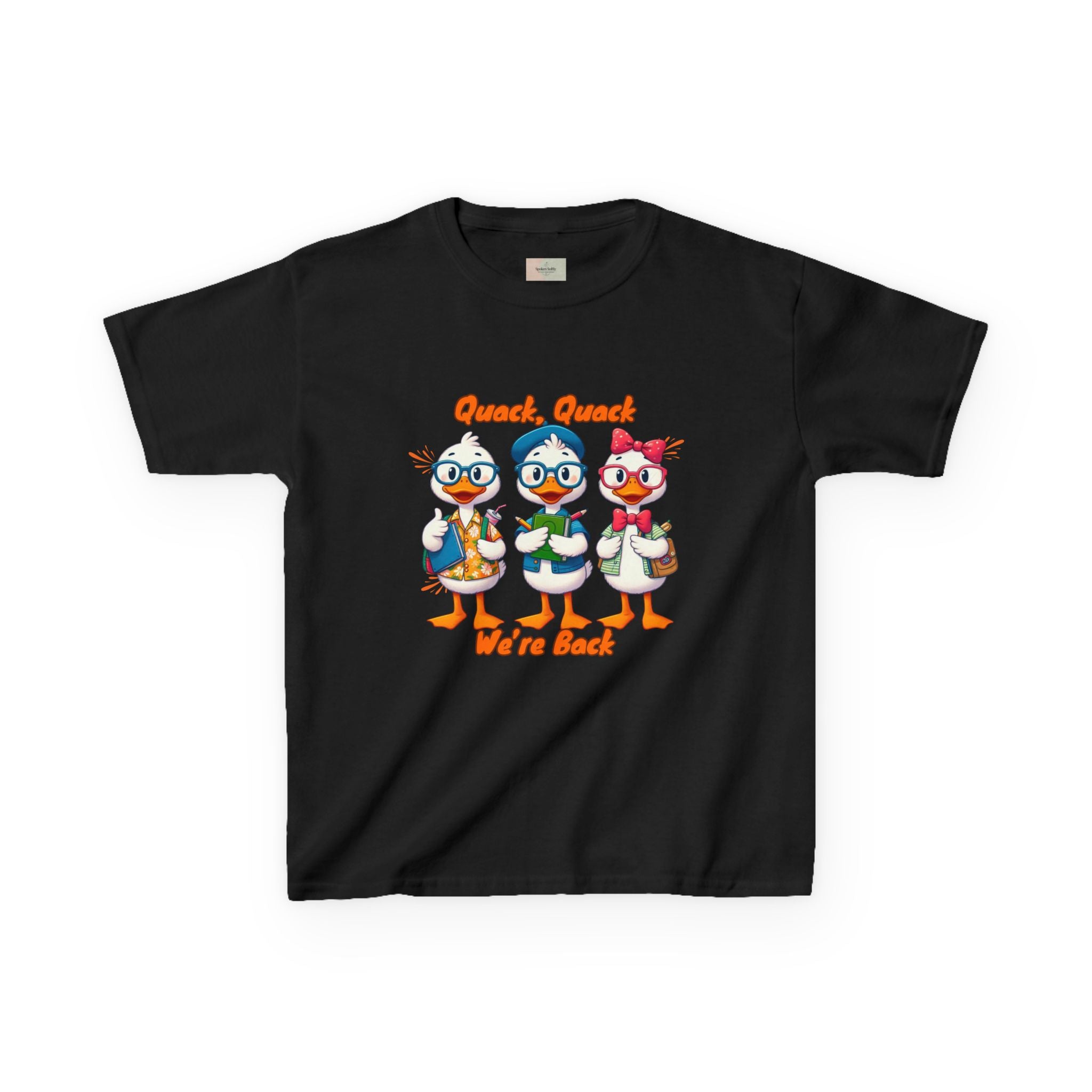 Kids Quack Quack Tee, Fun Back To School Shirt, Duck Graphic Tee, Gift for Children, Playful Kids Apparel