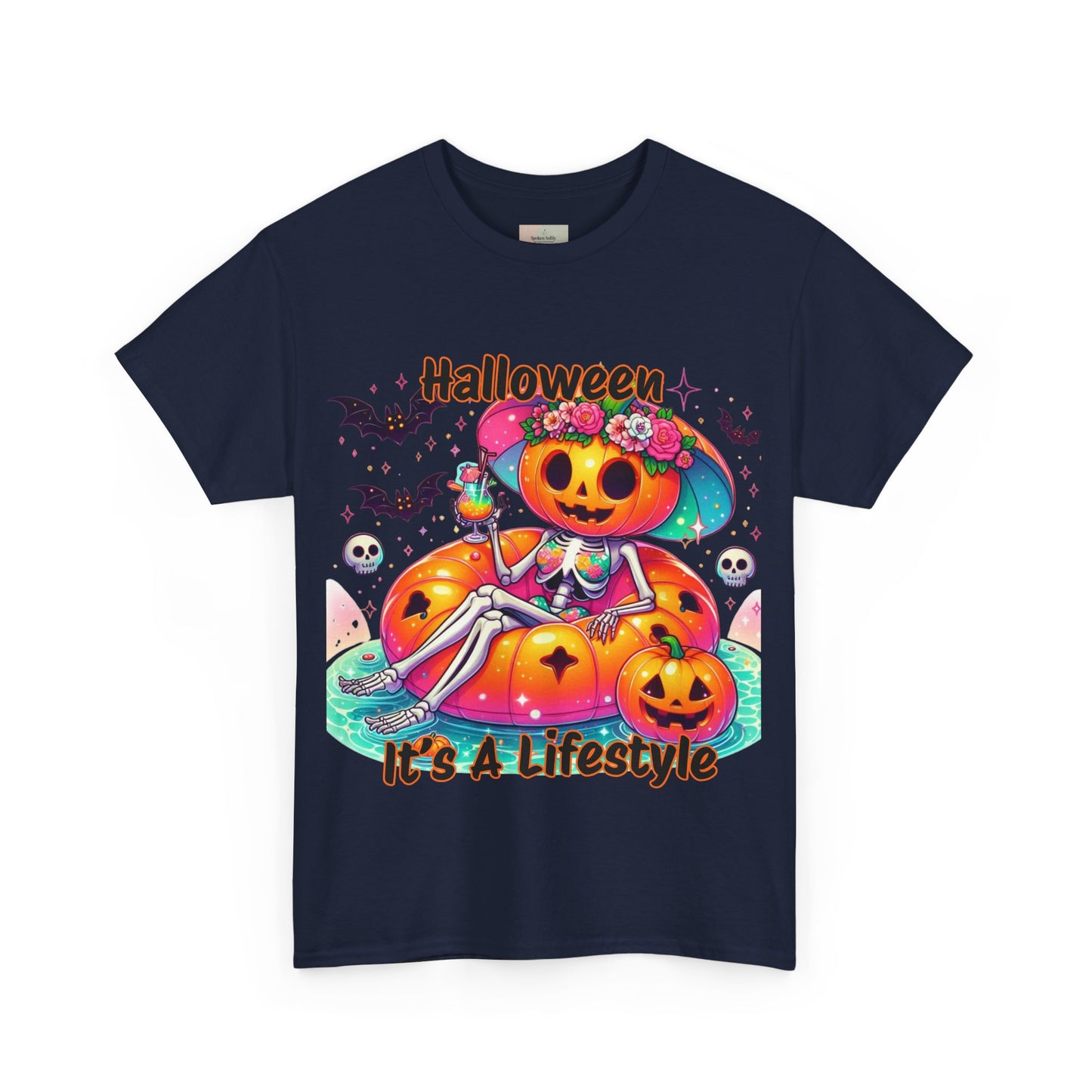 Halloween Lifestyle Unisex Heavy Cotton Tee, Spooky T-Shirt, Halloween Apparel, Festive Gift, Seasonal Wear