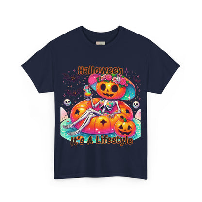 Halloween Lifestyle Unisex Heavy Cotton Tee, Spooky T-Shirt, Halloween Apparel, Festive Gift, Seasonal Wear