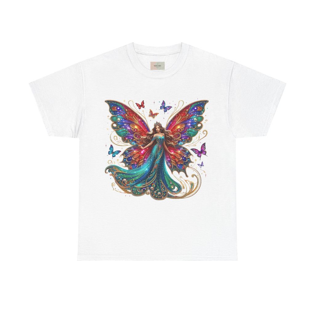 Fantasy Fairy Unisex Heavy Cotton Tee - Enchanting Artwork for Nature Lovers, Magical Gift, Boho Style, Summer Fashion, Unique Tee