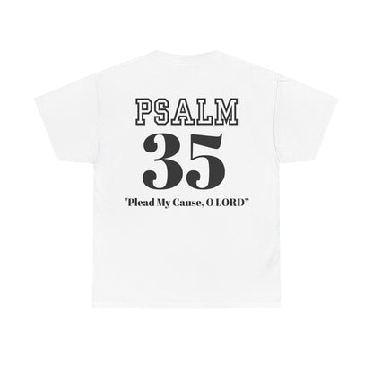 Unisex Heavy Cotton Tee with Psalm 35 Design, Faith-Based T-Shirt for Spirituality, Gift for Christians, Comfortable Everyday Wear, [...]