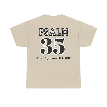 Unisex Heavy Cotton Tee with Psalm 35 Design, Faith-Based T-Shirt for Spirituality, Gift for Christians, Comfortable Everyday Wear, [...]