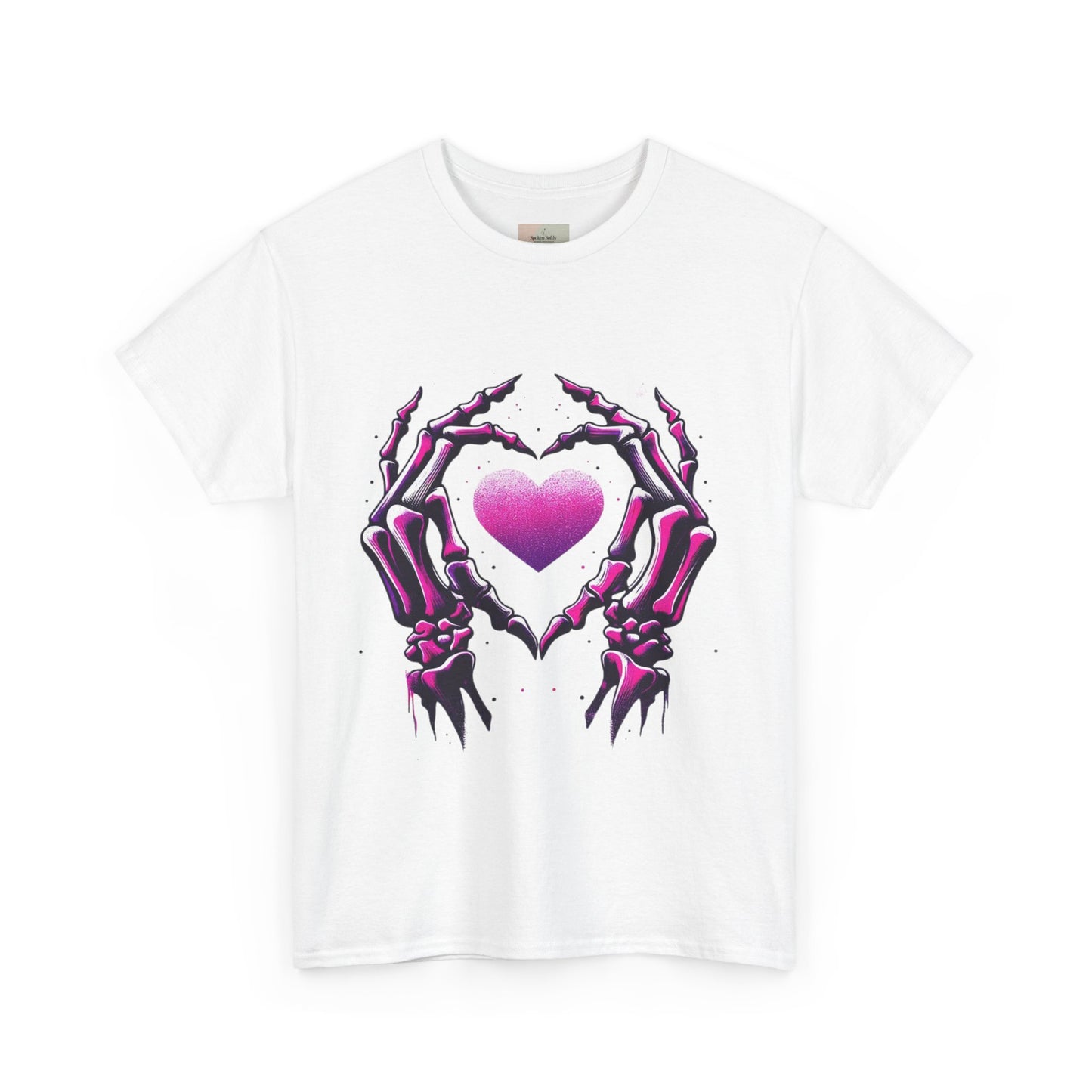Skeleton Hands Heart Unisex Tee | Halloween Shirt, Gift for Gothic Lovers, Alternative Fashion, Casual Wear, Unique Graphic Tee
