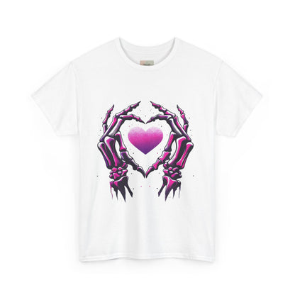Skeleton Hands Heart Unisex Tee | Halloween Shirt, Gift for Gothic Lovers, Alternative Fashion, Casual Wear, Unique Graphic Tee
