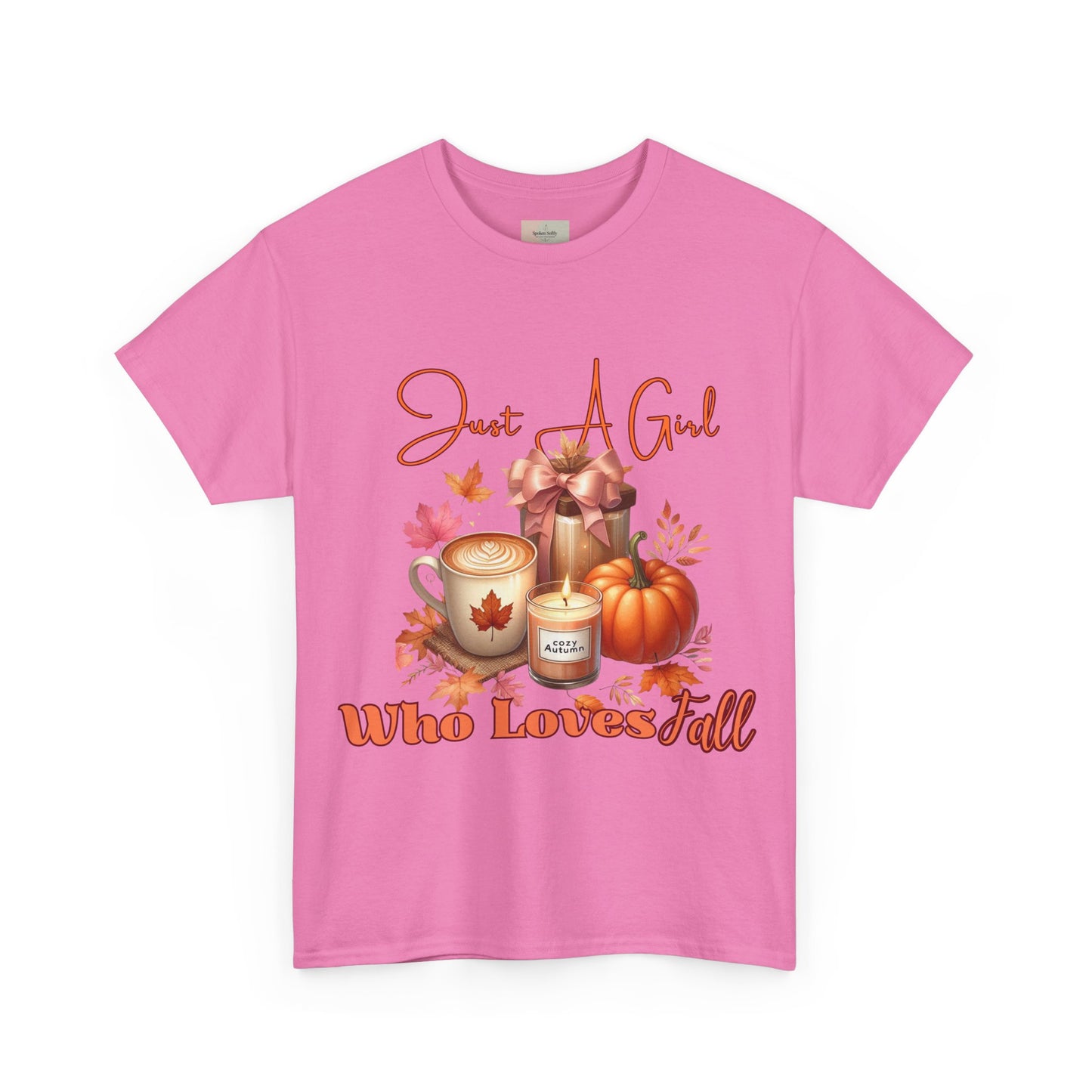 Just A Girl Who Like Fall Cotton Tee, Autumn T-Shirt, Seasonal Graphic Tee, Cozy Fall Apparel