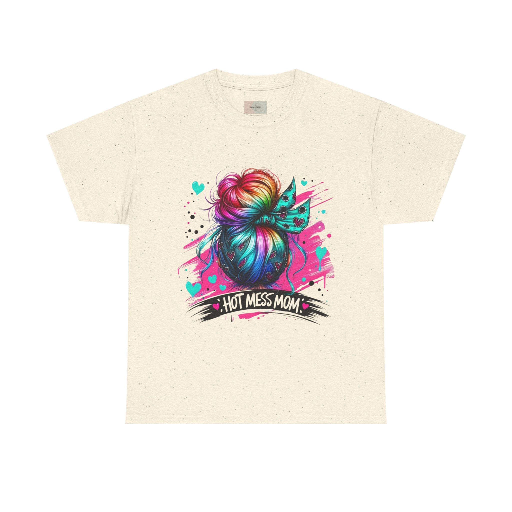 Colorful Hot Mess Mom Tee - Fun Gift, Casual Wear, Mother's Day, Parenting Humor, Family Gatherings