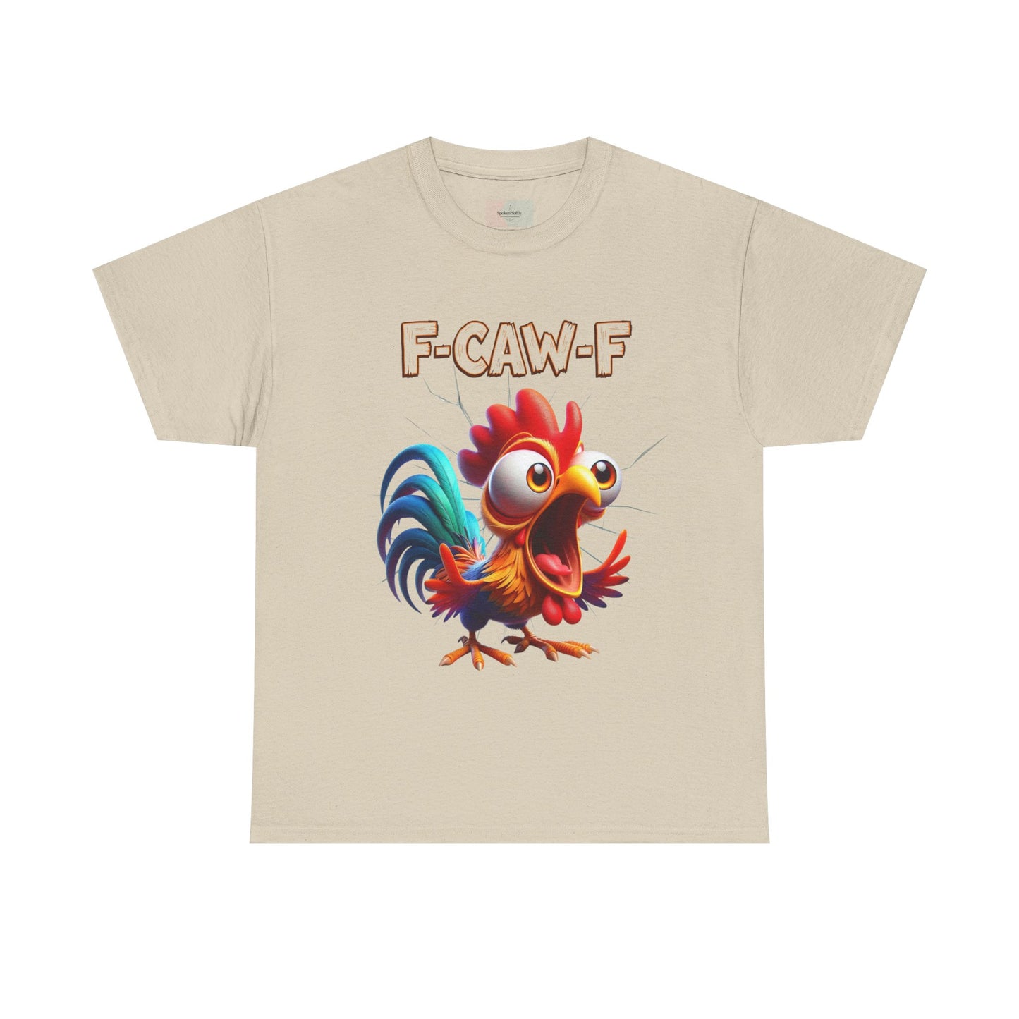 F-Caw-F Funny Chicken Tee, Humorous Graphic T-Shirt, Farm Animal Clothing, Gift for Chicken Lovers, Unisex Cotton Tee