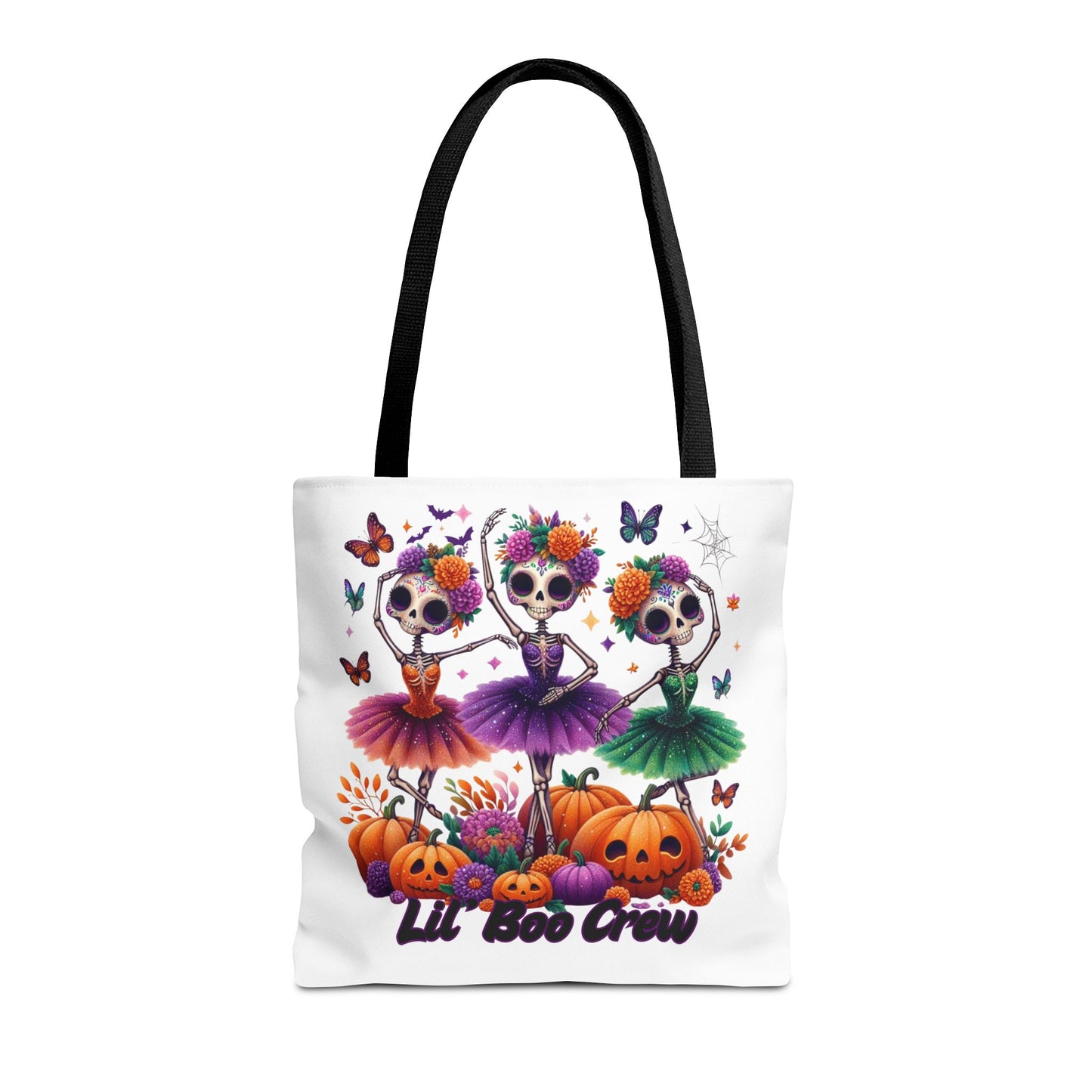 Halloween-Themed Tote Bag, Customizable Lil Boo Crew Halloween Tote, Spooky Gift Idea, Seasonal Shopping Bag, Fall Festival Accessory