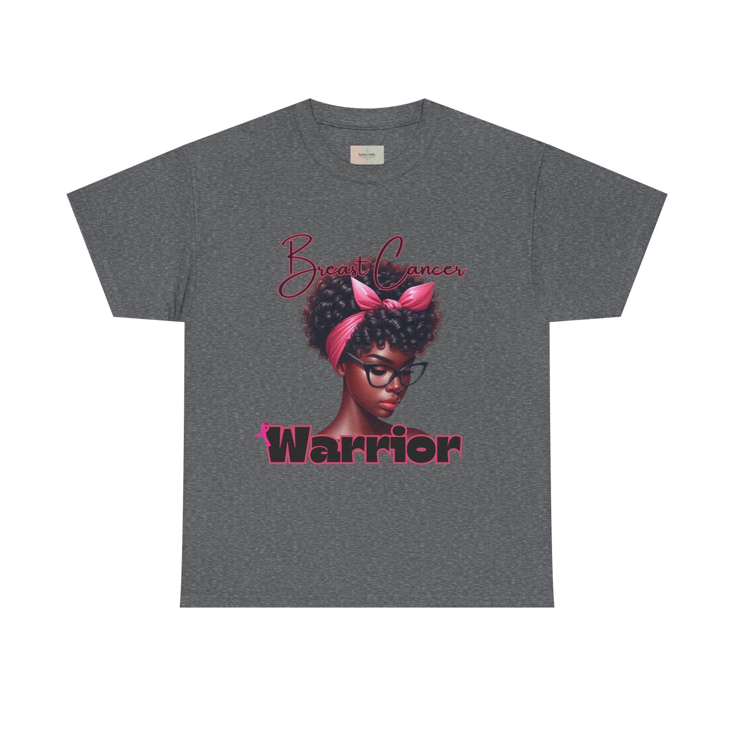 Pink Warrior Breast Cancer Unisex Heavy Cotton Tee, Awareness Shirt, Gift for Survivors, Support Merchandise, Inspirational Apparel