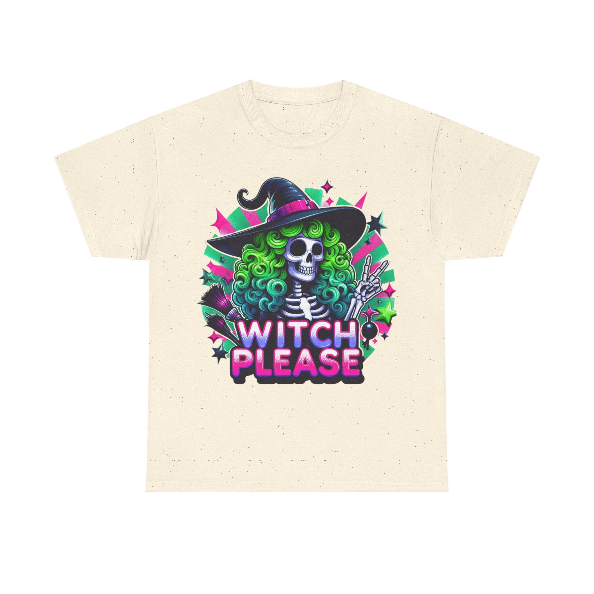 Witch Please Unisex Heavy Cotton Tee, Halloween Shirt, Spooky T-shirt, Unique Gift for Witches, Witchy Apparel
