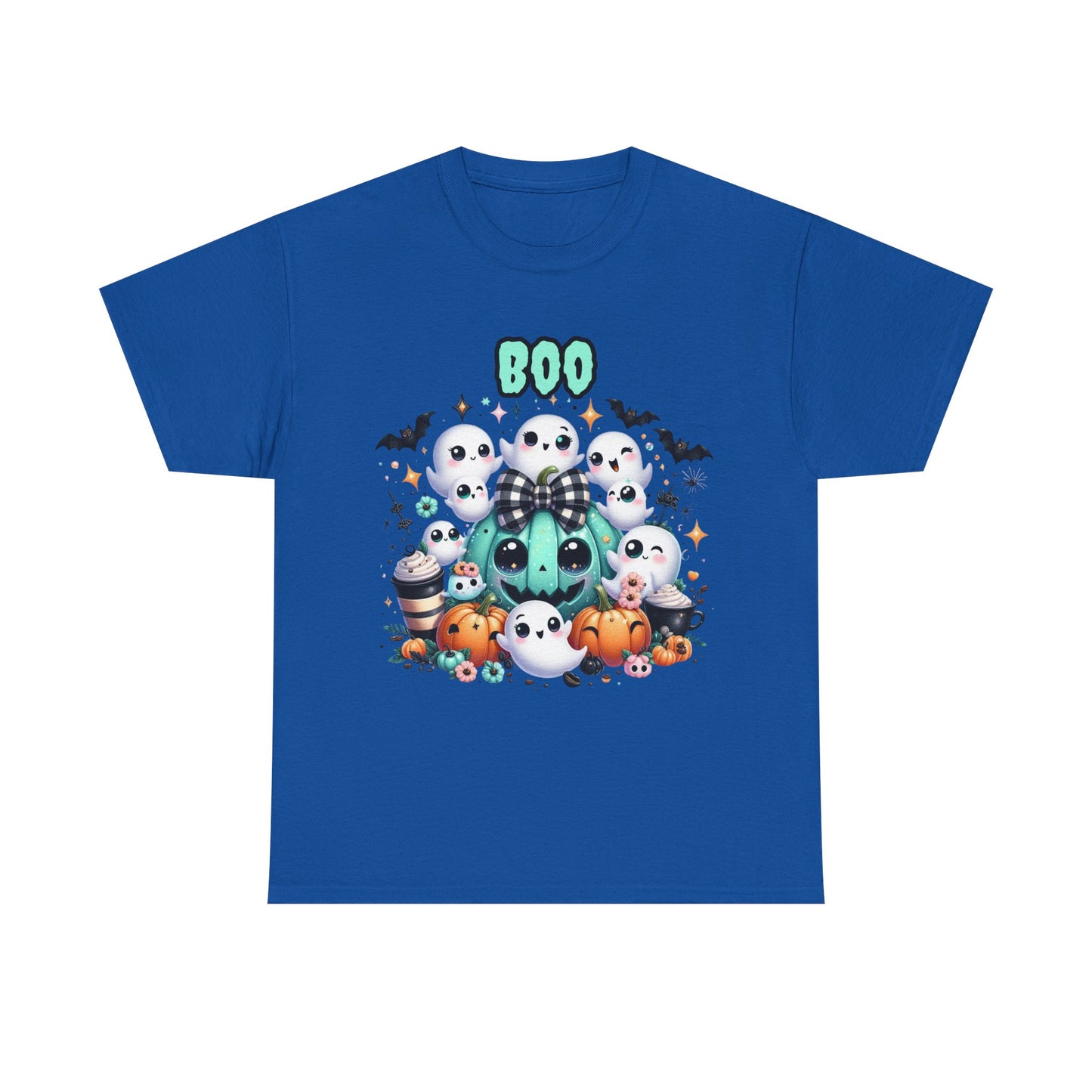 Halloween Boo Tee, Fun Spooky T-Shirt, Unisex Heavy Cotton, Cute Halloween Apparel, Ghost & Pumpkin Shirt, Seasonal Gift Idea