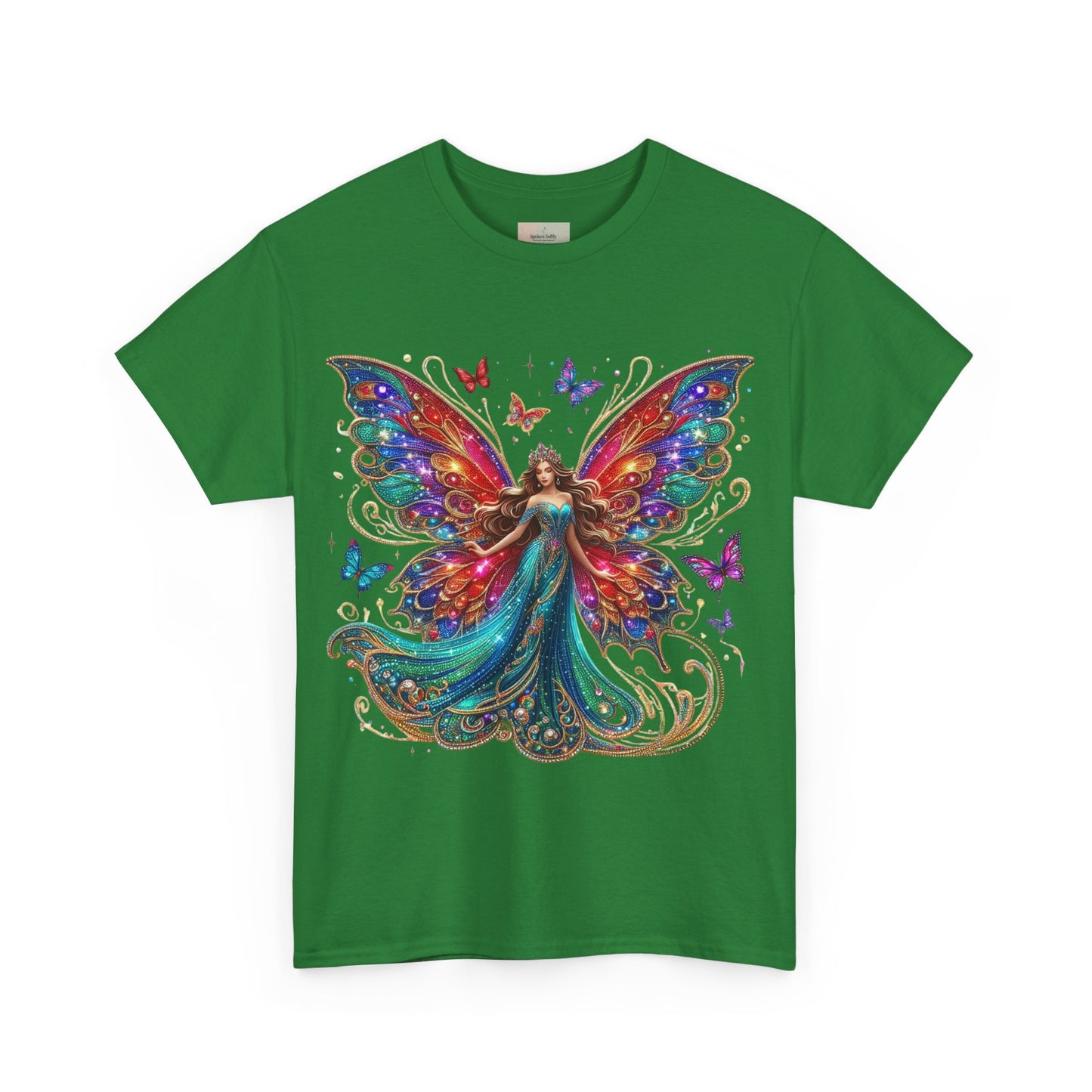Fantasy Fairy Unisex Heavy Cotton Tee - Enchanting Artwork for Nature Lovers, Magical Gift, Boho Style, Summer Fashion, Unique Tee