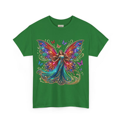 Fantasy Fairy Unisex Heavy Cotton Tee - Enchanting Artwork for Nature Lovers, Magical Gift, Boho Style, Summer Fashion, Unique Tee