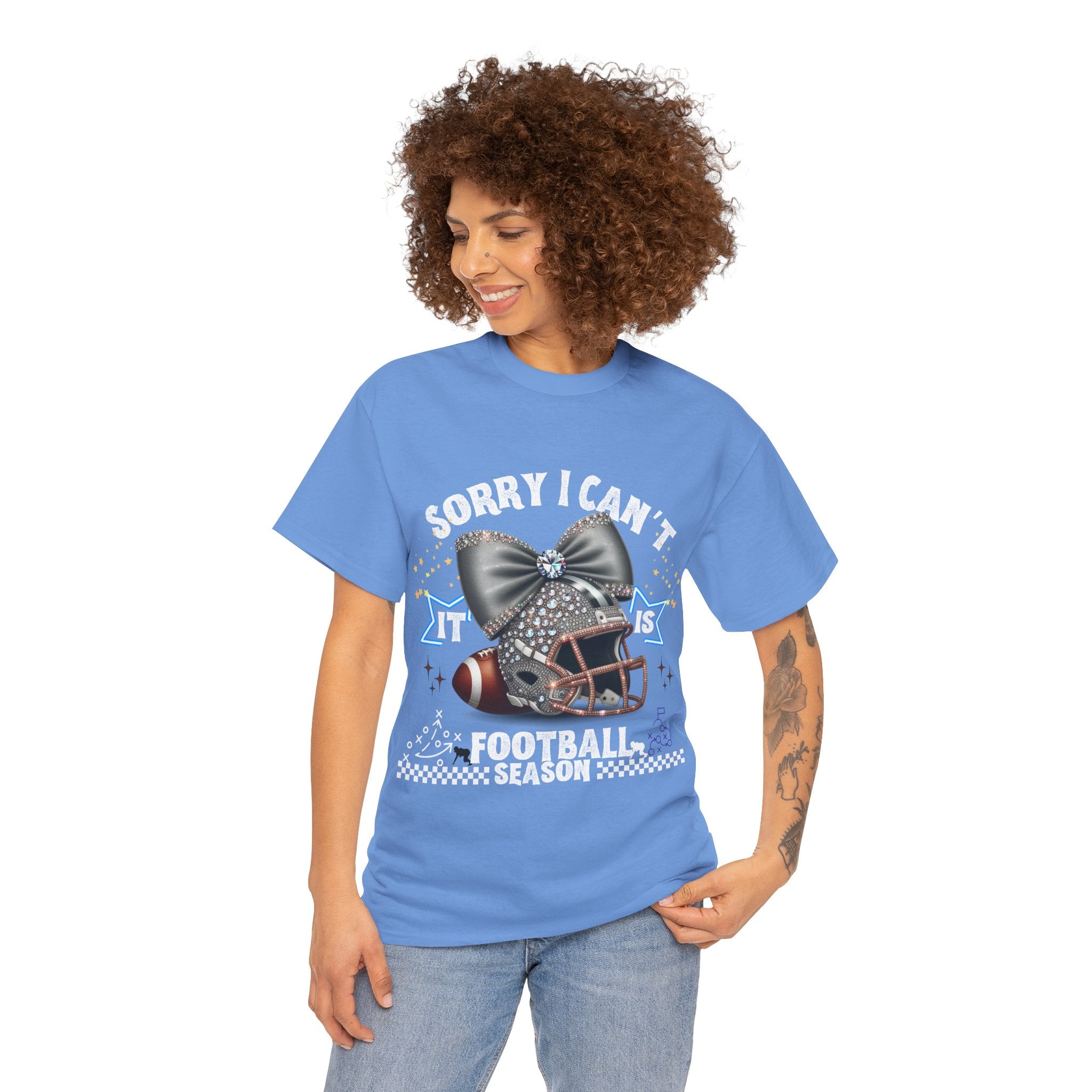 Football Season Bling Tee, Funny Football T-Shirt, Fall Sports Shirt, Unisex Graphic Tee, Gift for Sports Fans