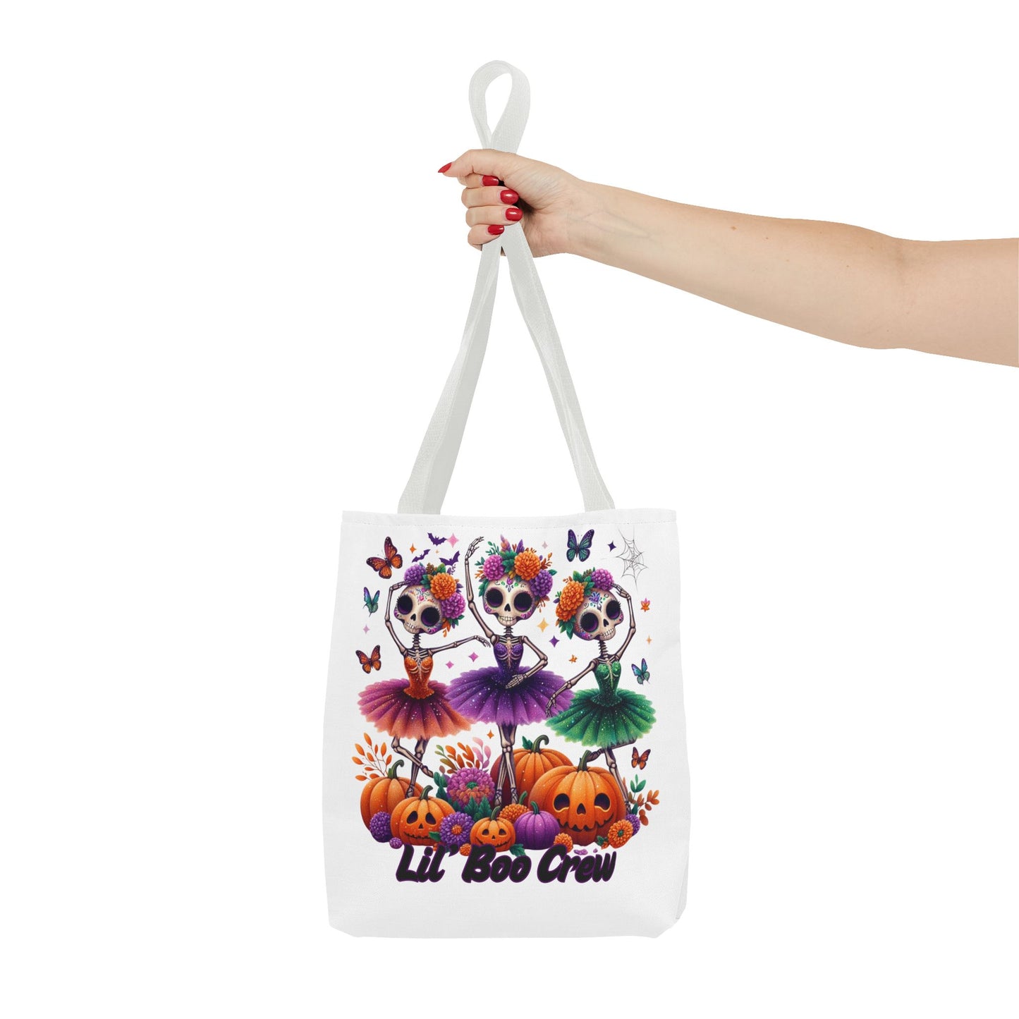 Halloween-Themed Tote Bag, Customizable Lil Boo Crew Halloween Tote, Spooky Gift Idea, Seasonal Shopping Bag, Fall Festival Accessory