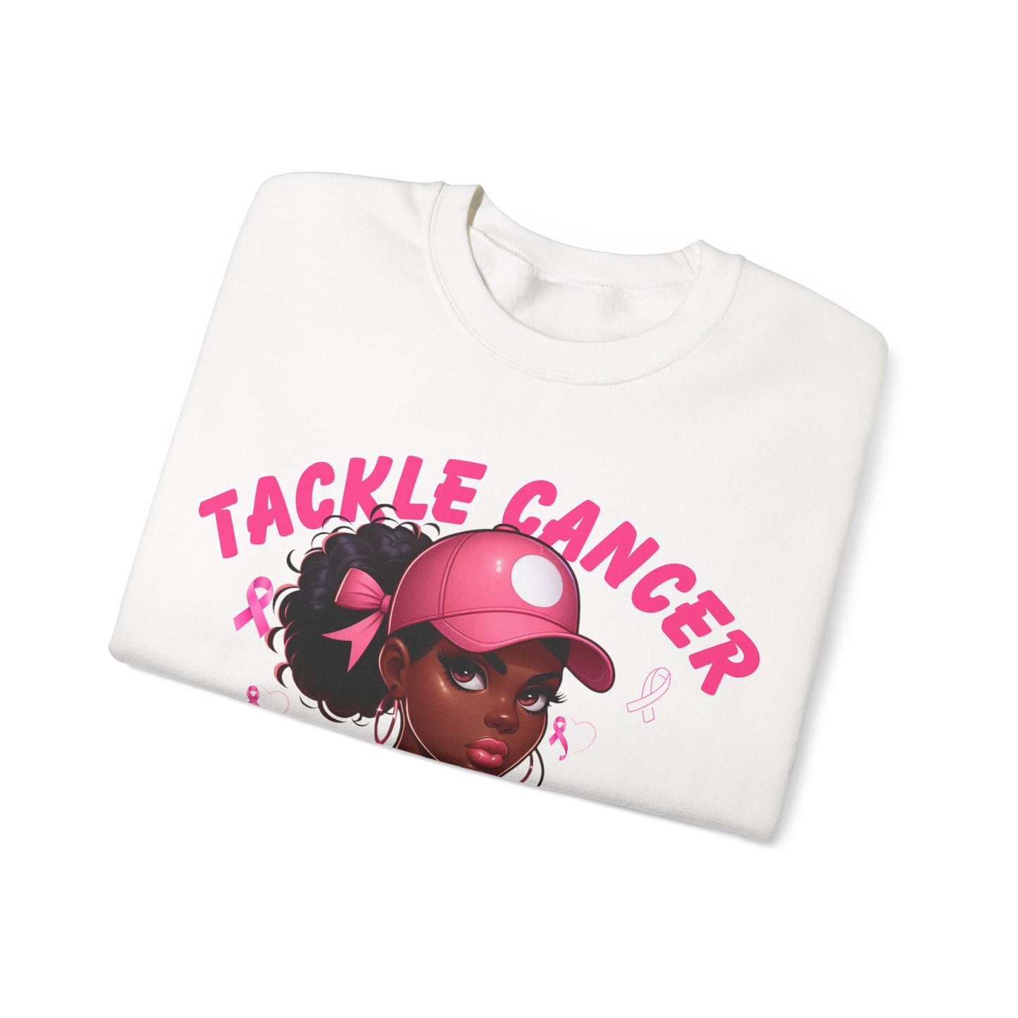 Awareness Sweatshirt - Tackle Cancer Crewneck, Unisex Pink Awareness Pullover, Breast Cancer Support Gift, Cozy Charity Apparel,